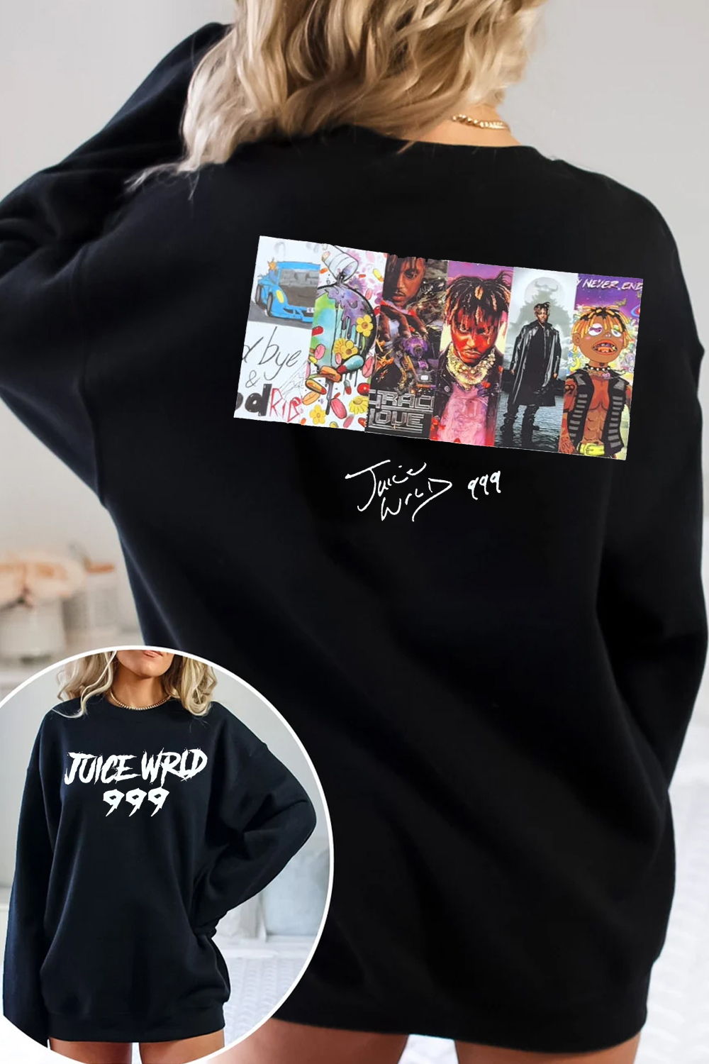 juicewrld999 double-sided printed sweatshirt