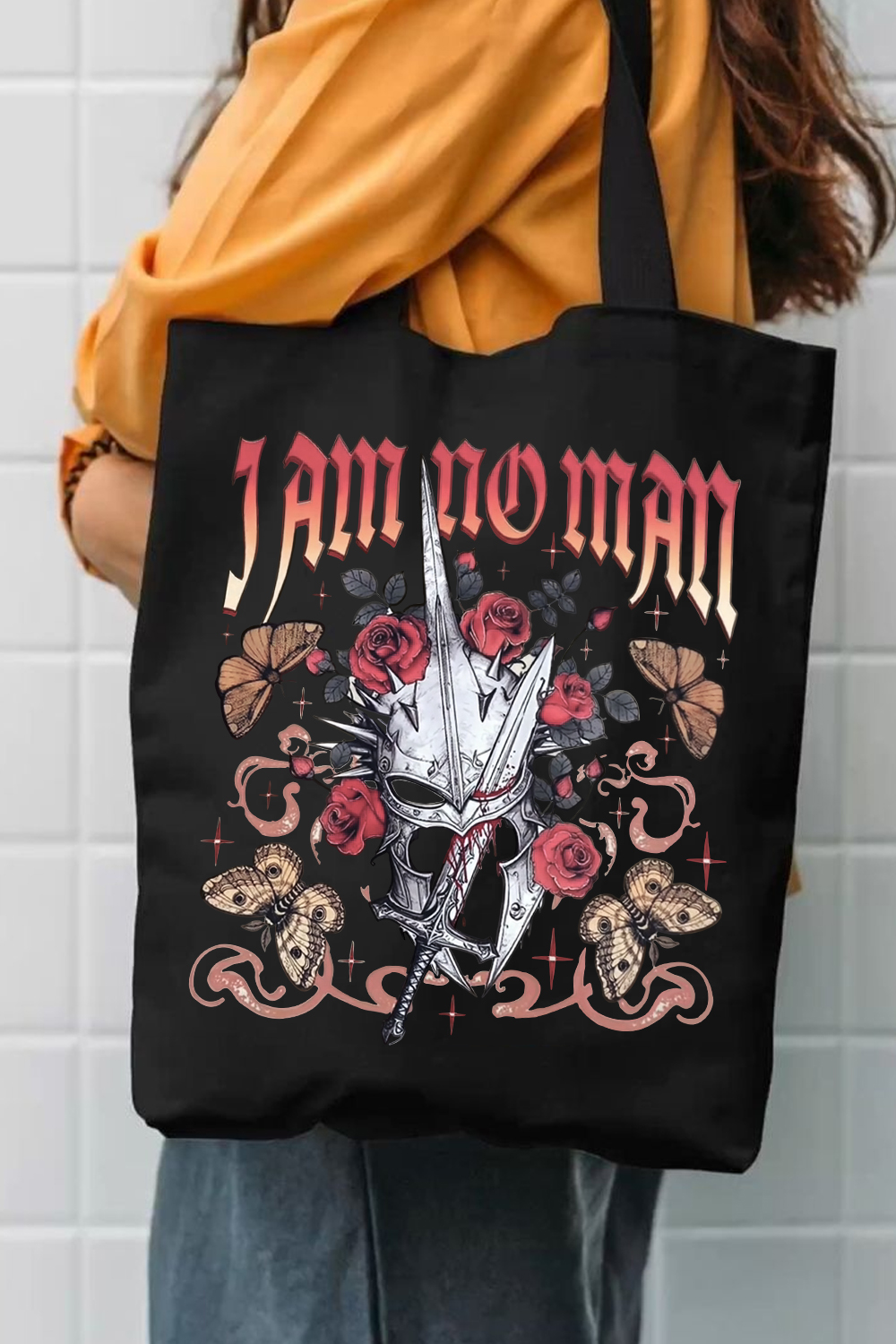 I Am No Man Fantasy Tote Bag