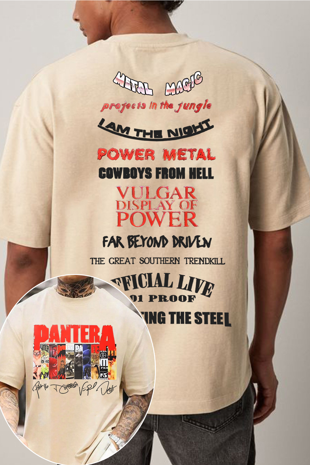 Pantera 2-side printed short-sleeved T-shirt