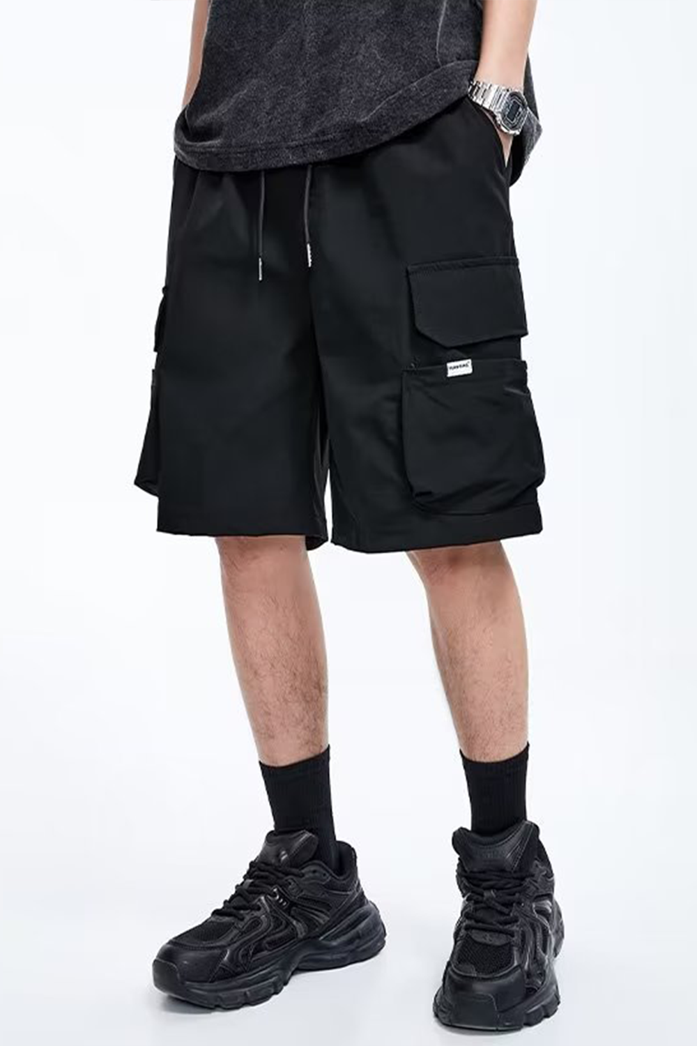 Japanese workwear loose casual versatile straight shorts
