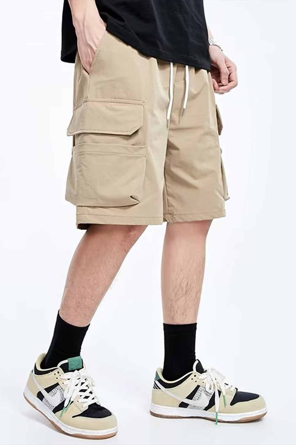 Japanese workwear loose casual versatile straight shorts