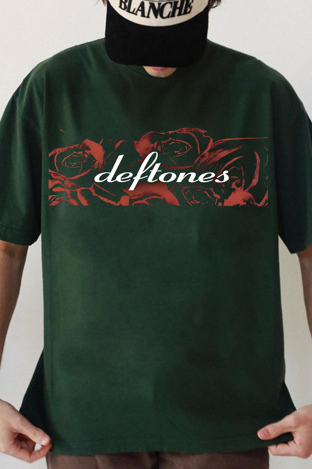 Deftones Rose Print Short-Sleeved T-shirt