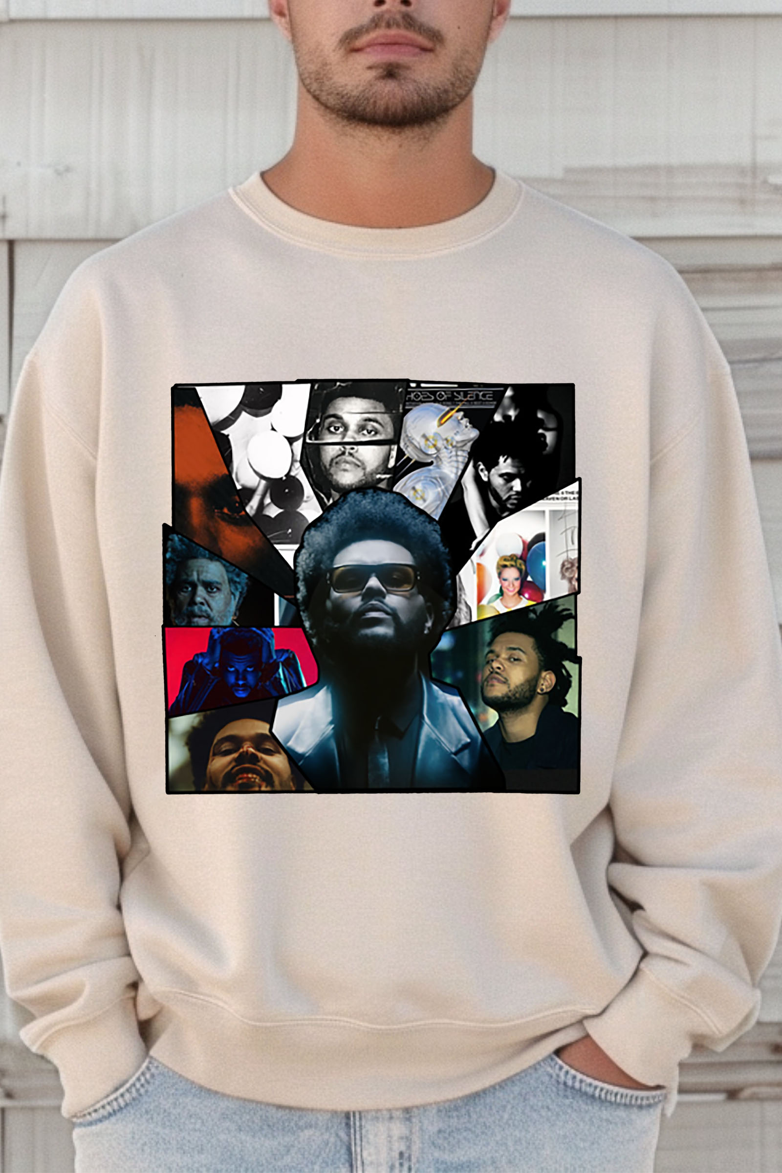 Vintage The Weeknd Portrait Men Sweatshirt