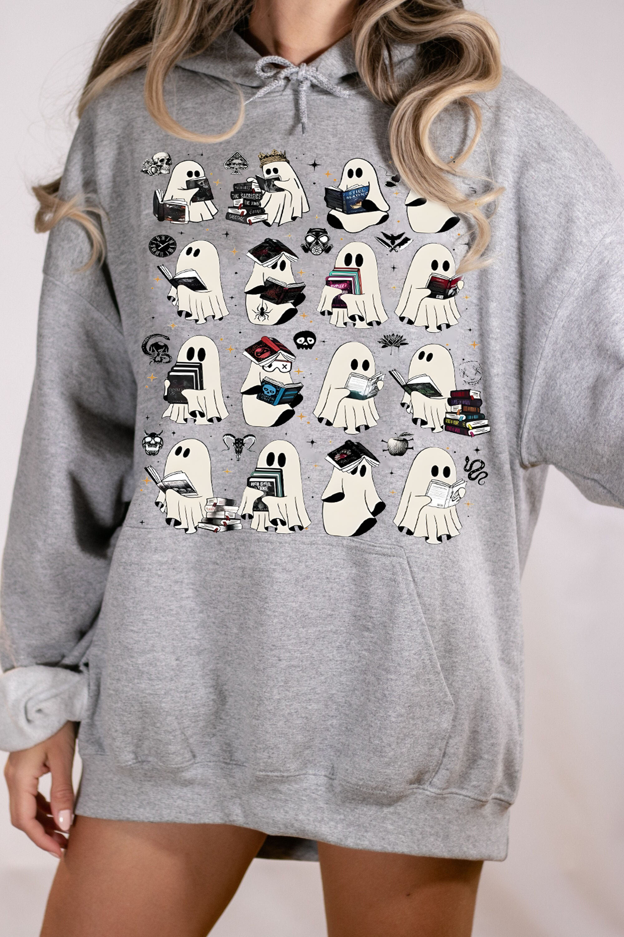 Ghost Reading Dark Romance Novels hoodies