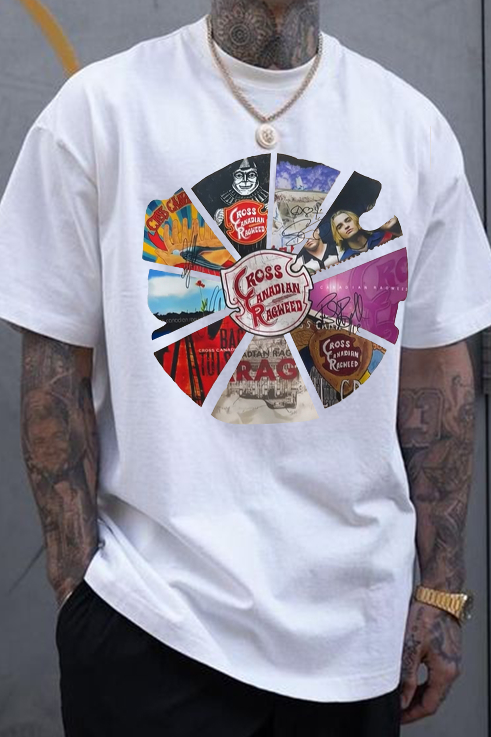 Movie Star Poster Retro Print Round Neck Casual Short Sleeve T-Shirt