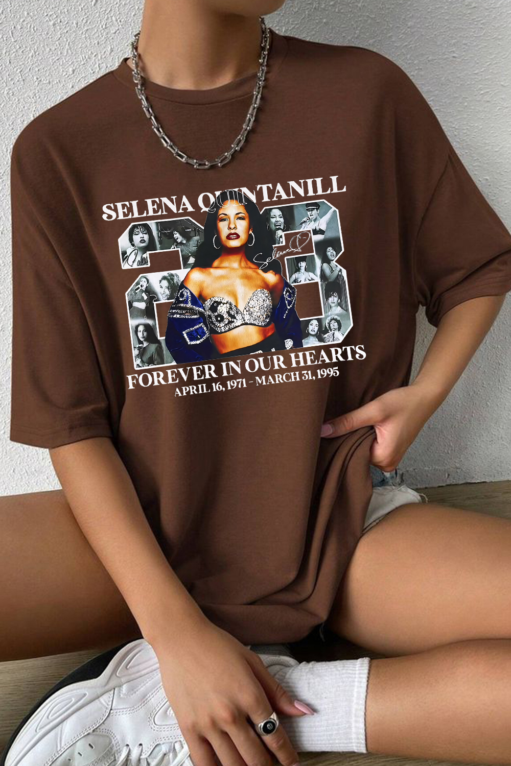 selena Print Short Sleeve T-Shirt