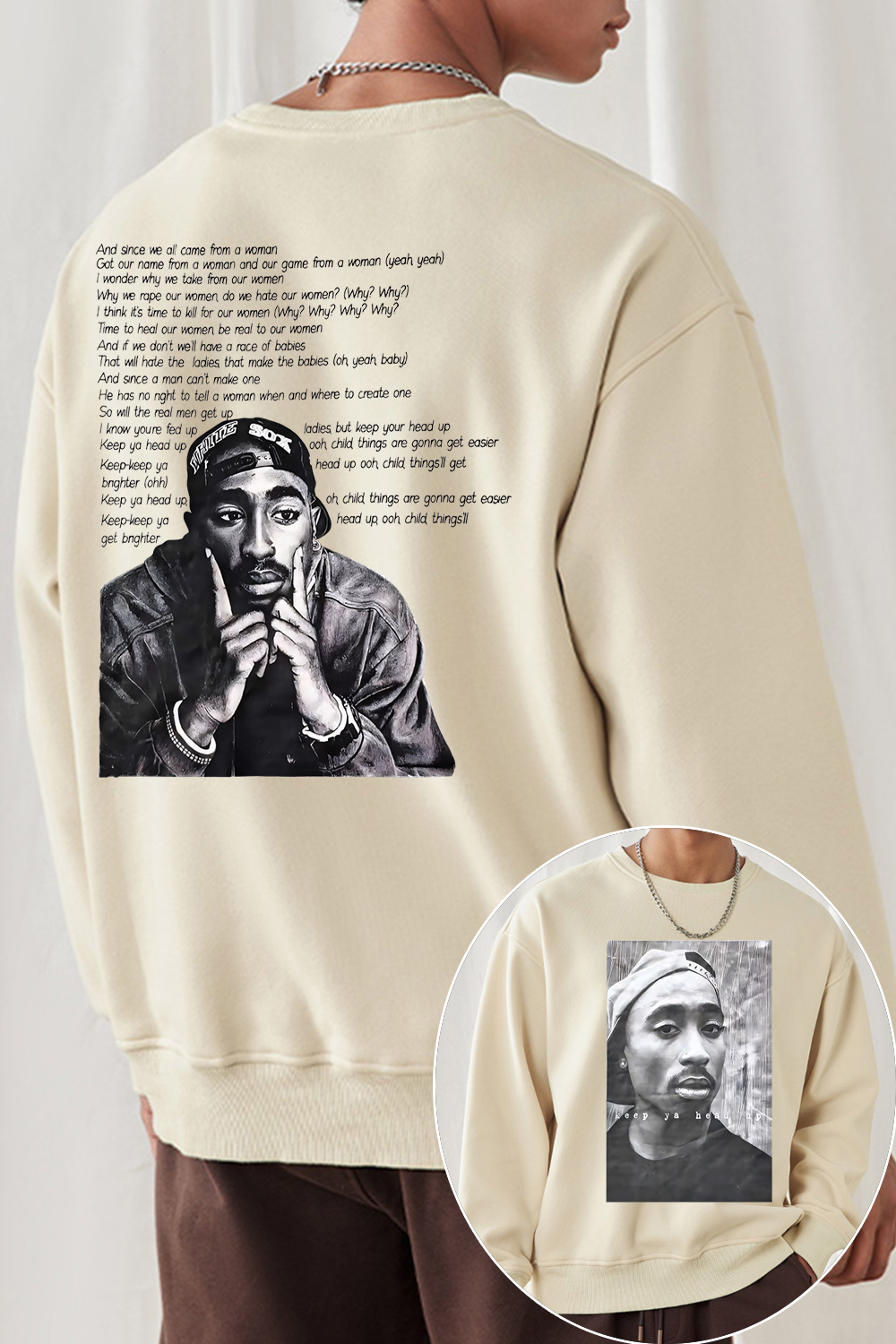 2pacquotes men sweatshirt