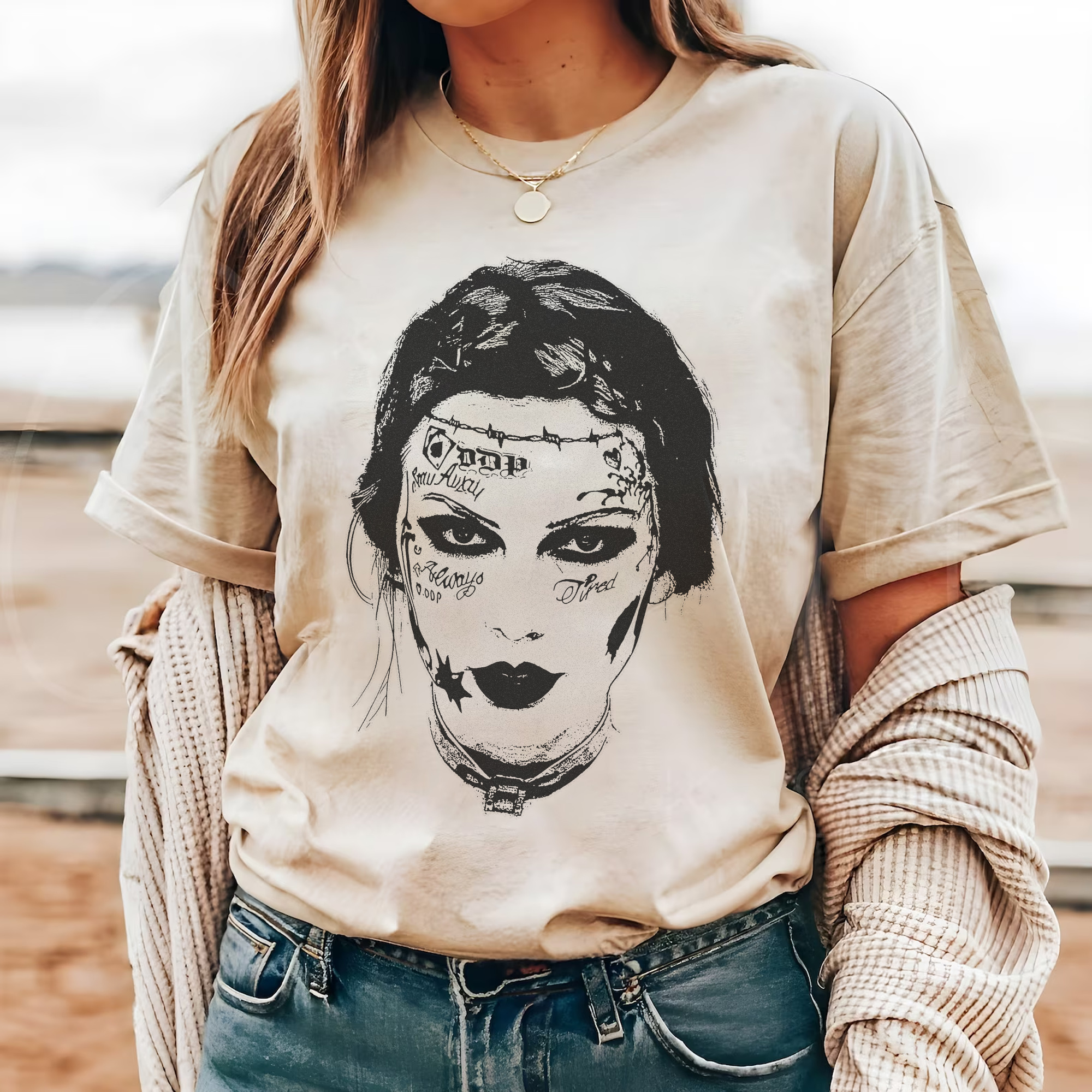 Taylor Swift Ver Face Art �C Shirt