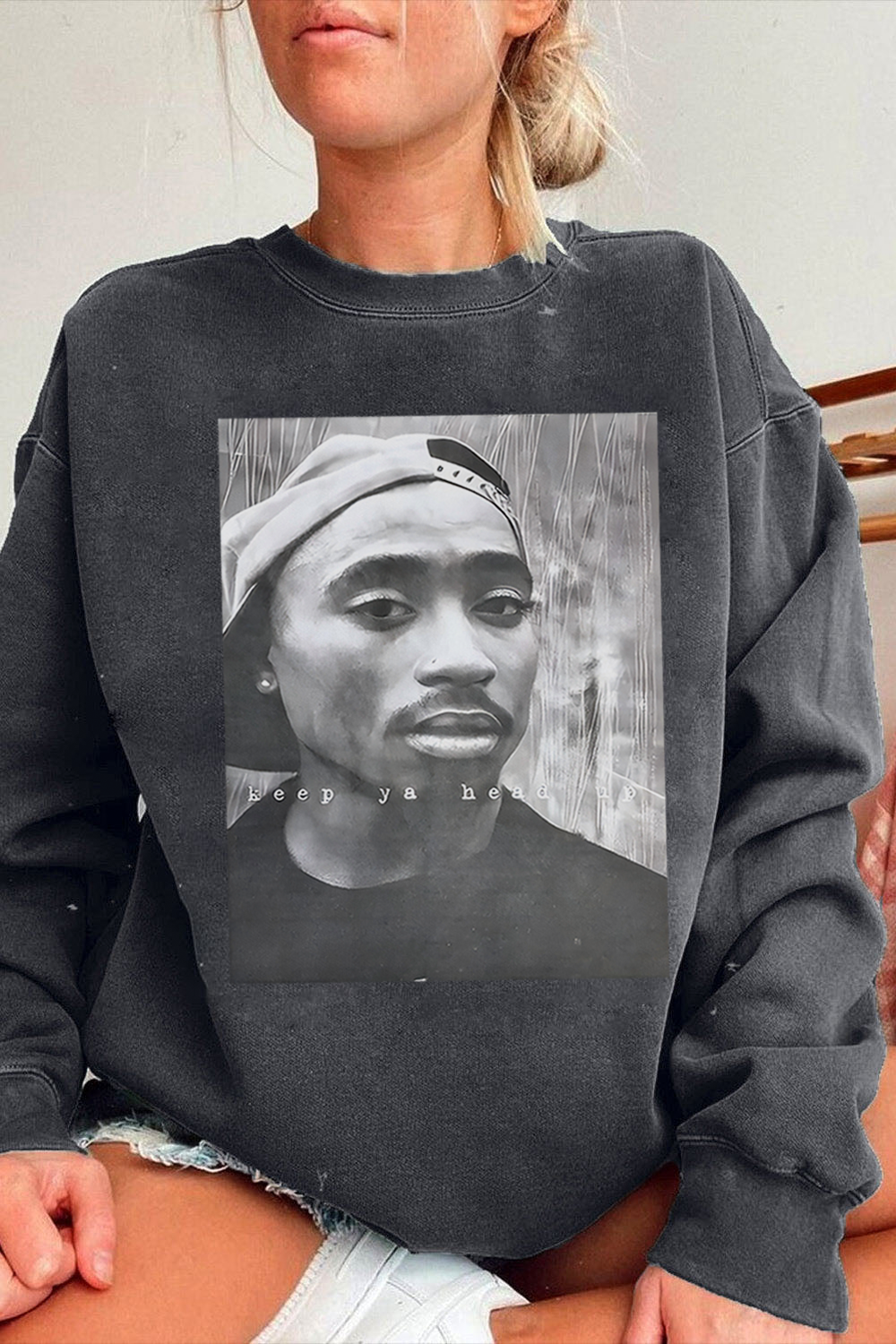 2Pac 90s Rappers Graphic sweatshirt For Women