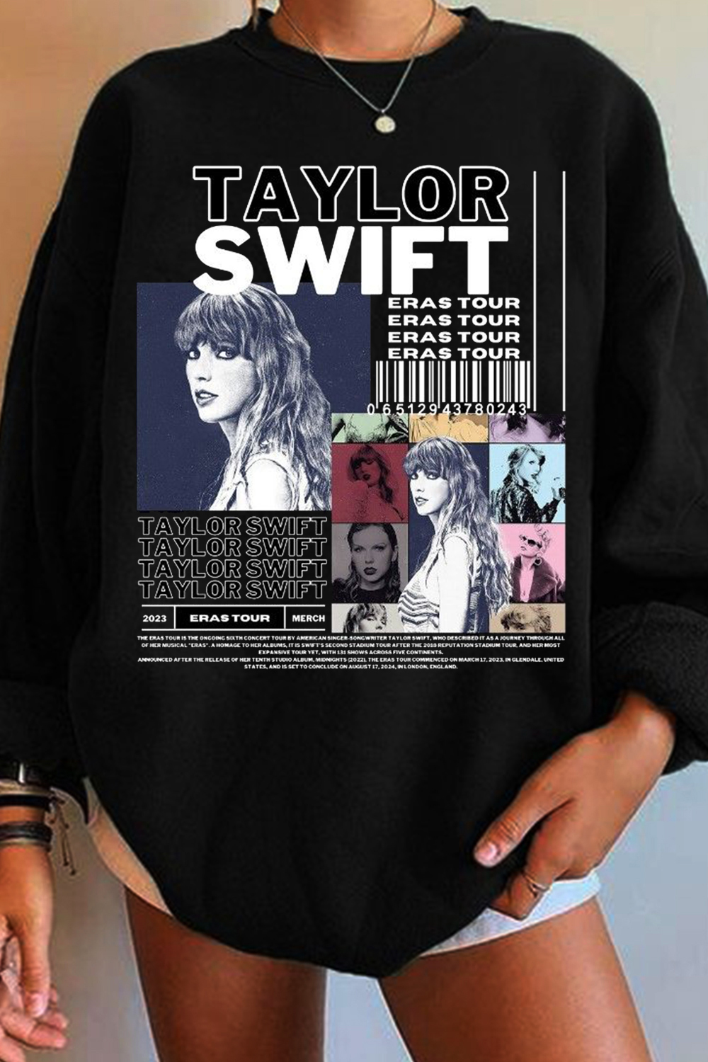 Taylor Fans Support Poster Round Neck Long Sleeve Sweatshirt