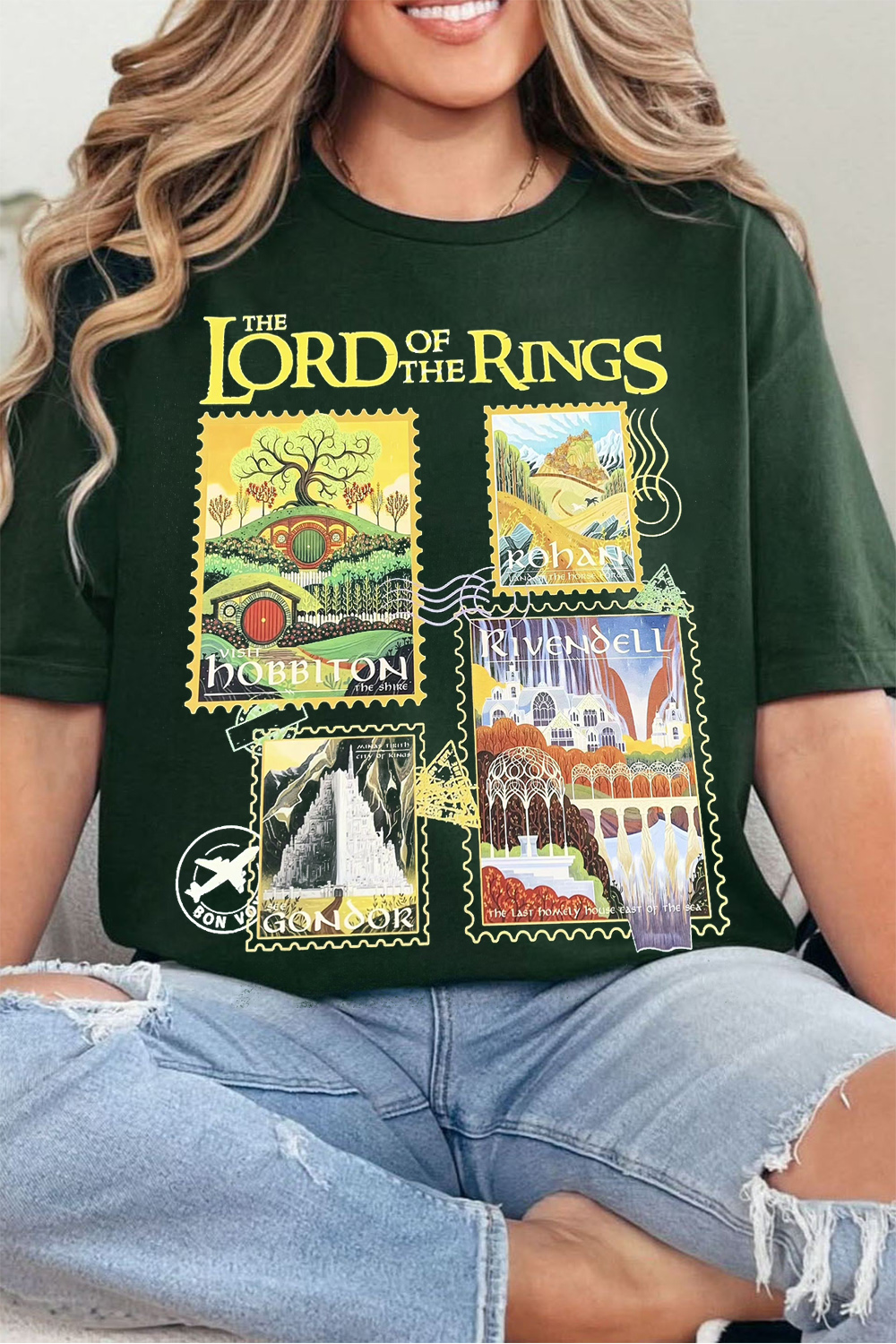 LOTR- Vintage Poster Stamp Tshirt