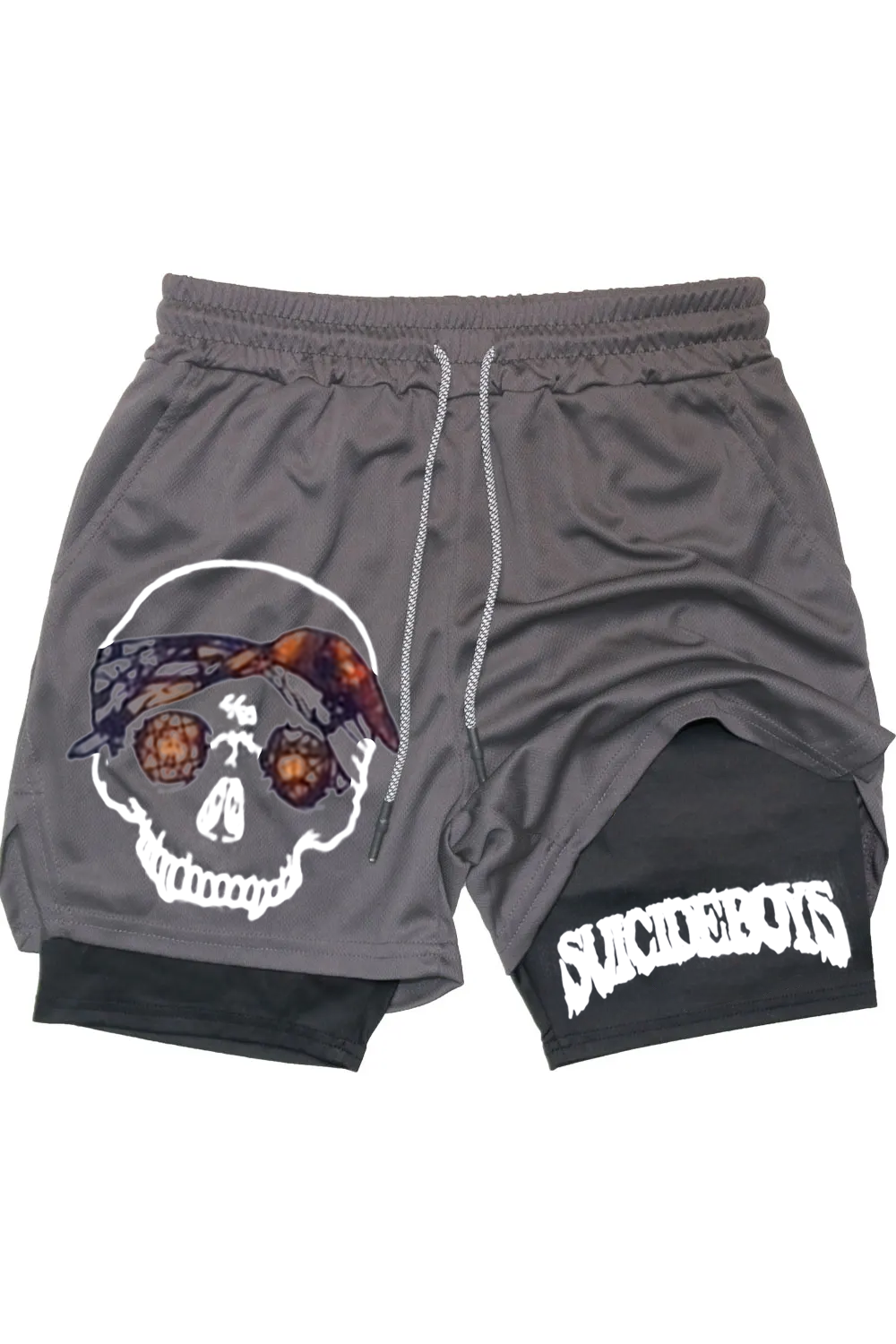 $UICIDEBOY$ KING OF RAP printed shorts