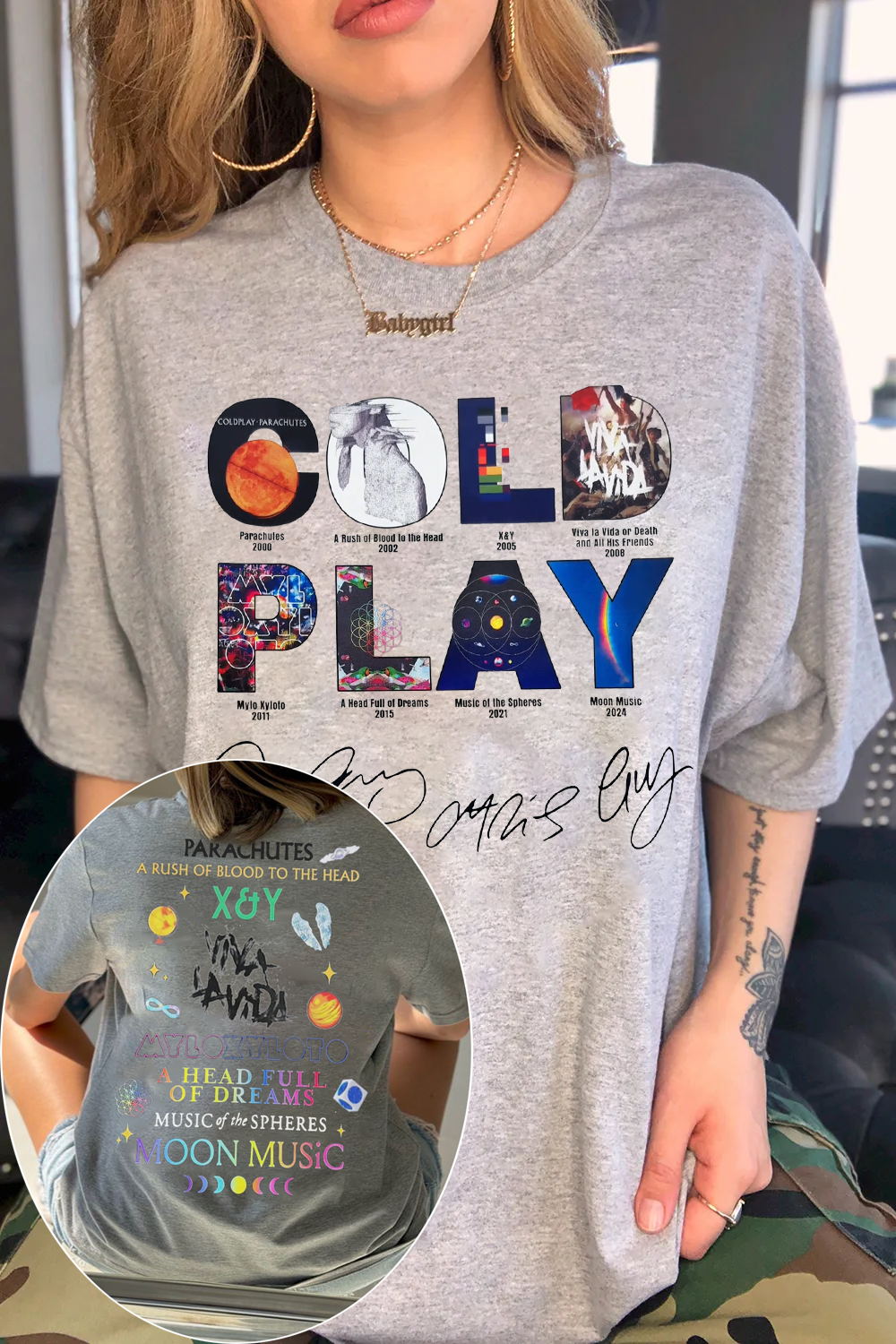 Coldplay shirt Both Side For Women