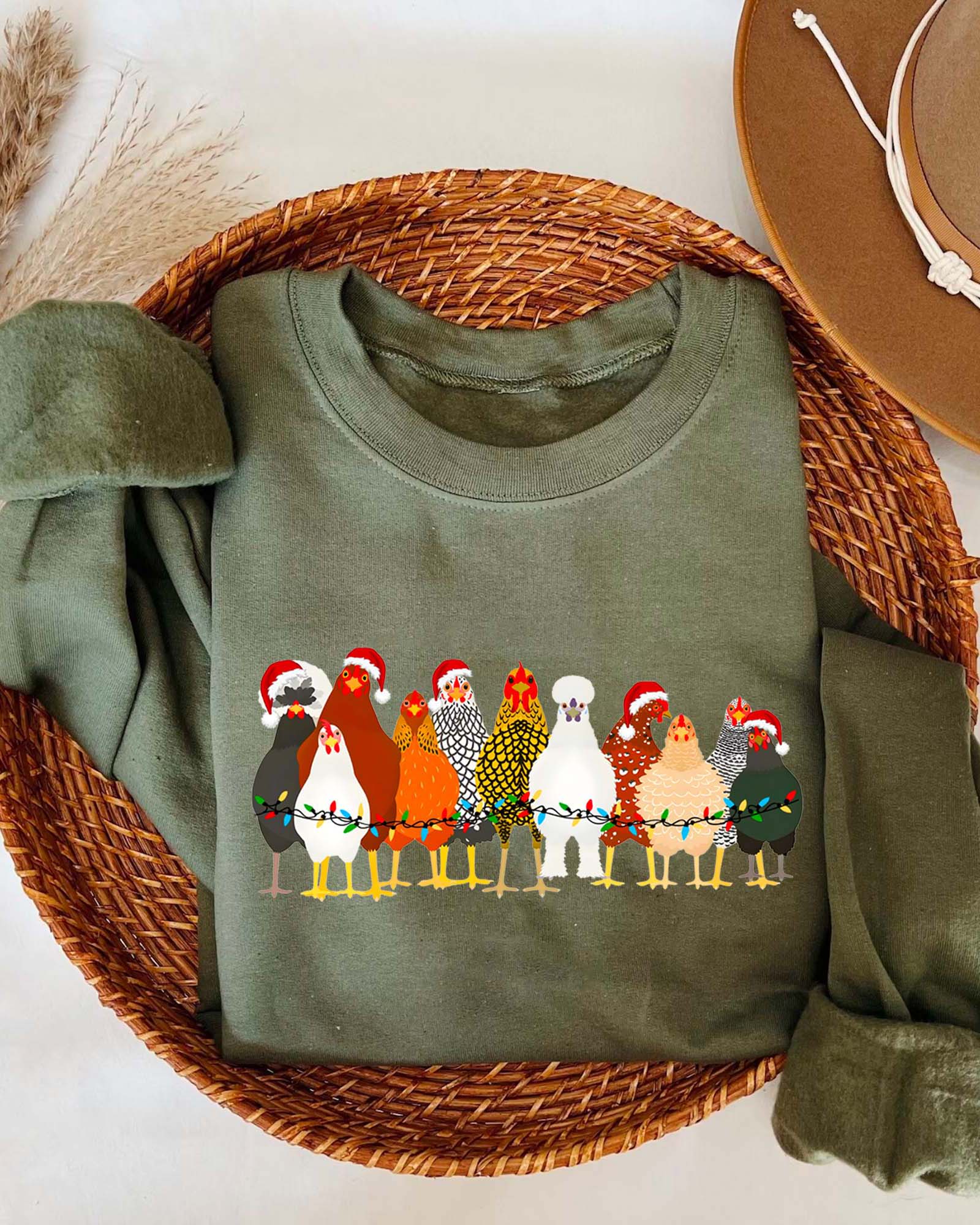 Christmas Chicken Sweatshirt - Women