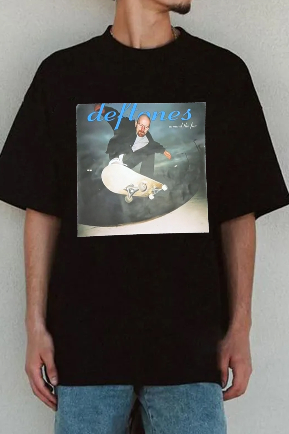 Singer Creative Poster Print Round Neck Casual Short Sleeve T-Shirt