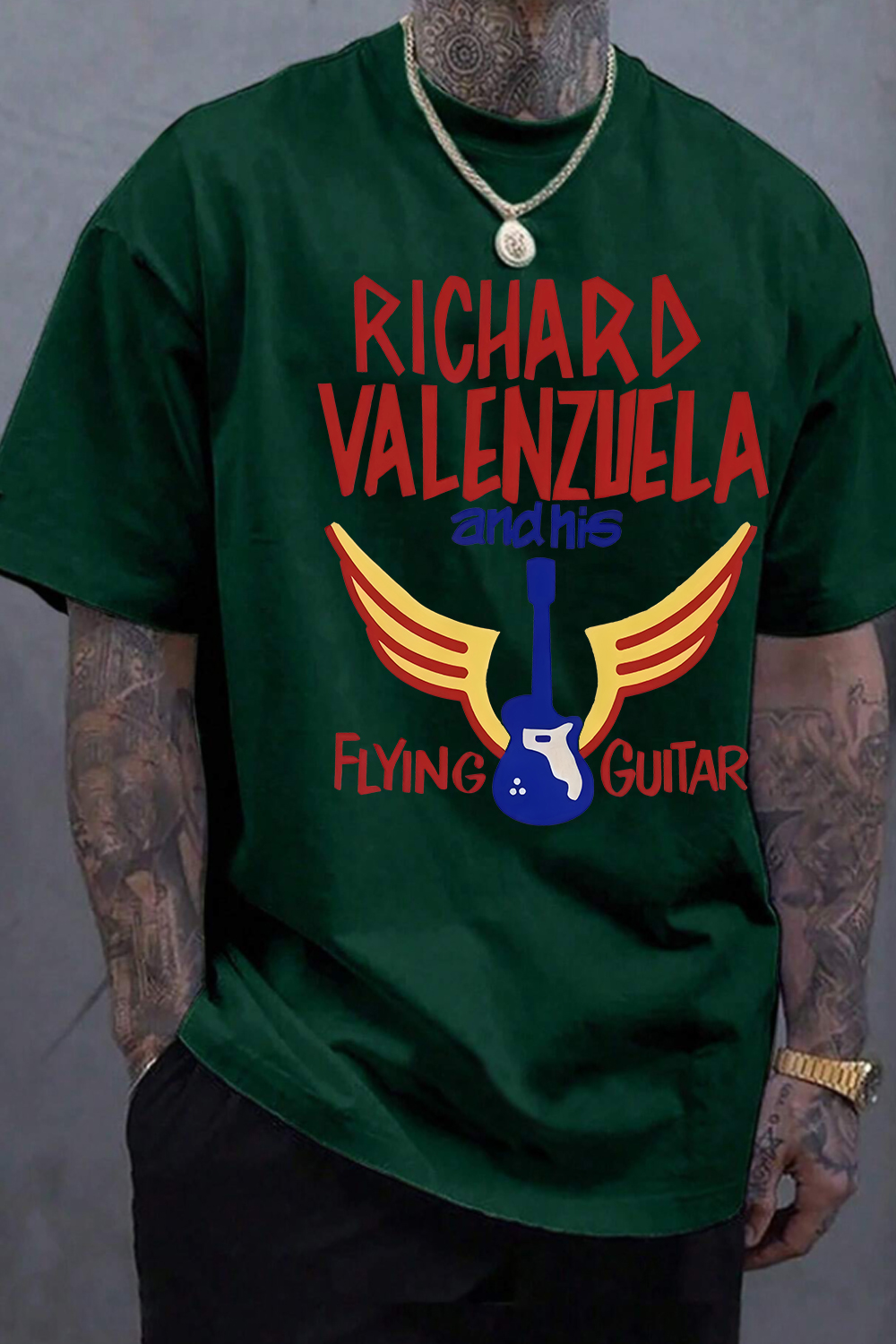 La bamba Movie Bob Richard Valenzuela and His Flying Guitar Tee For Men