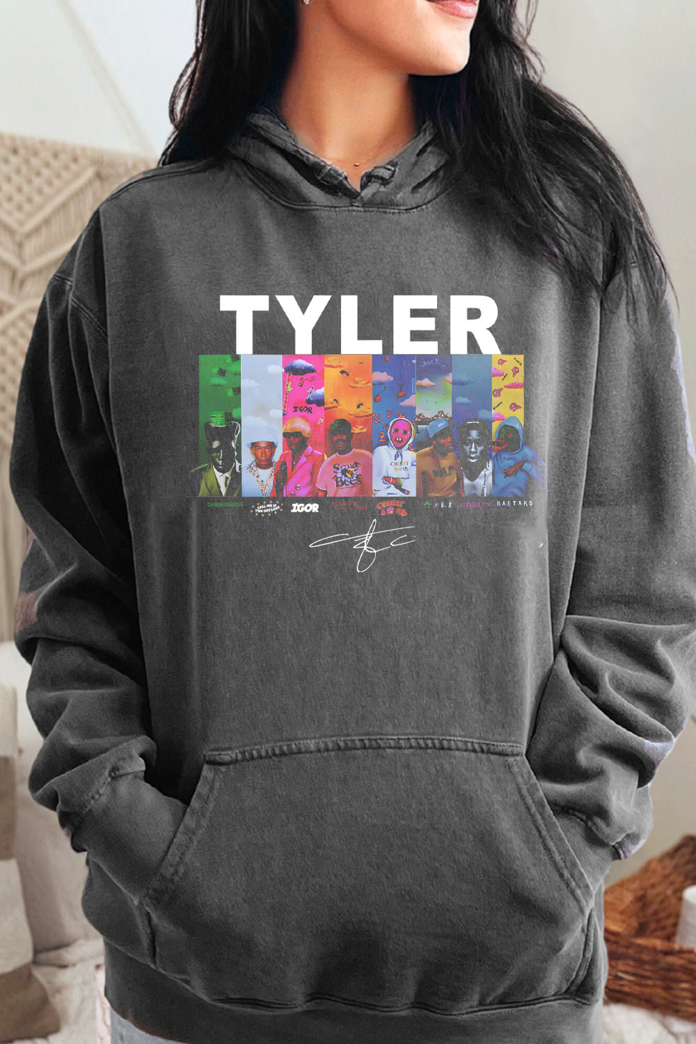 Tyler cartoon print women hoodie