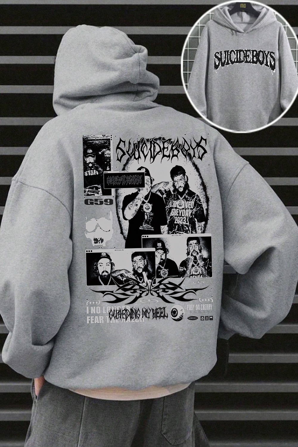 uicideboys casual 2-side printed hoodie