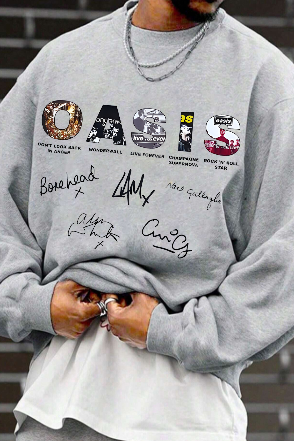 Oasis Unisex Sweatshirt Definitely Maybe Promo Official Reunion Tour 2025