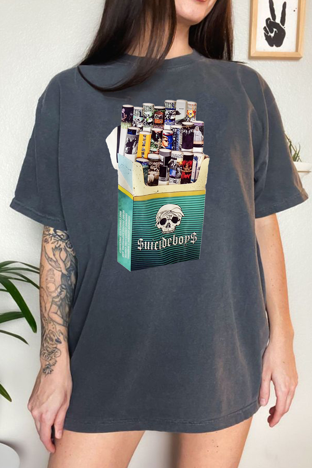 $uicideboy$ cigarette box print T-shirt