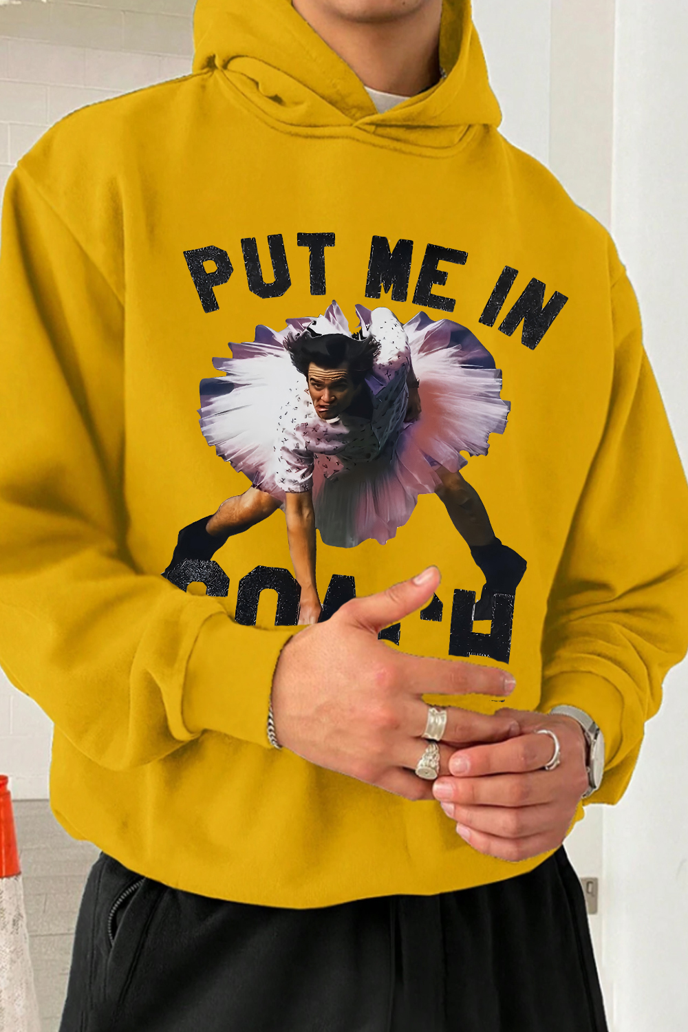 Ace Ventura Put Me In Coach Jim Carrey Funny Hoodie For Men