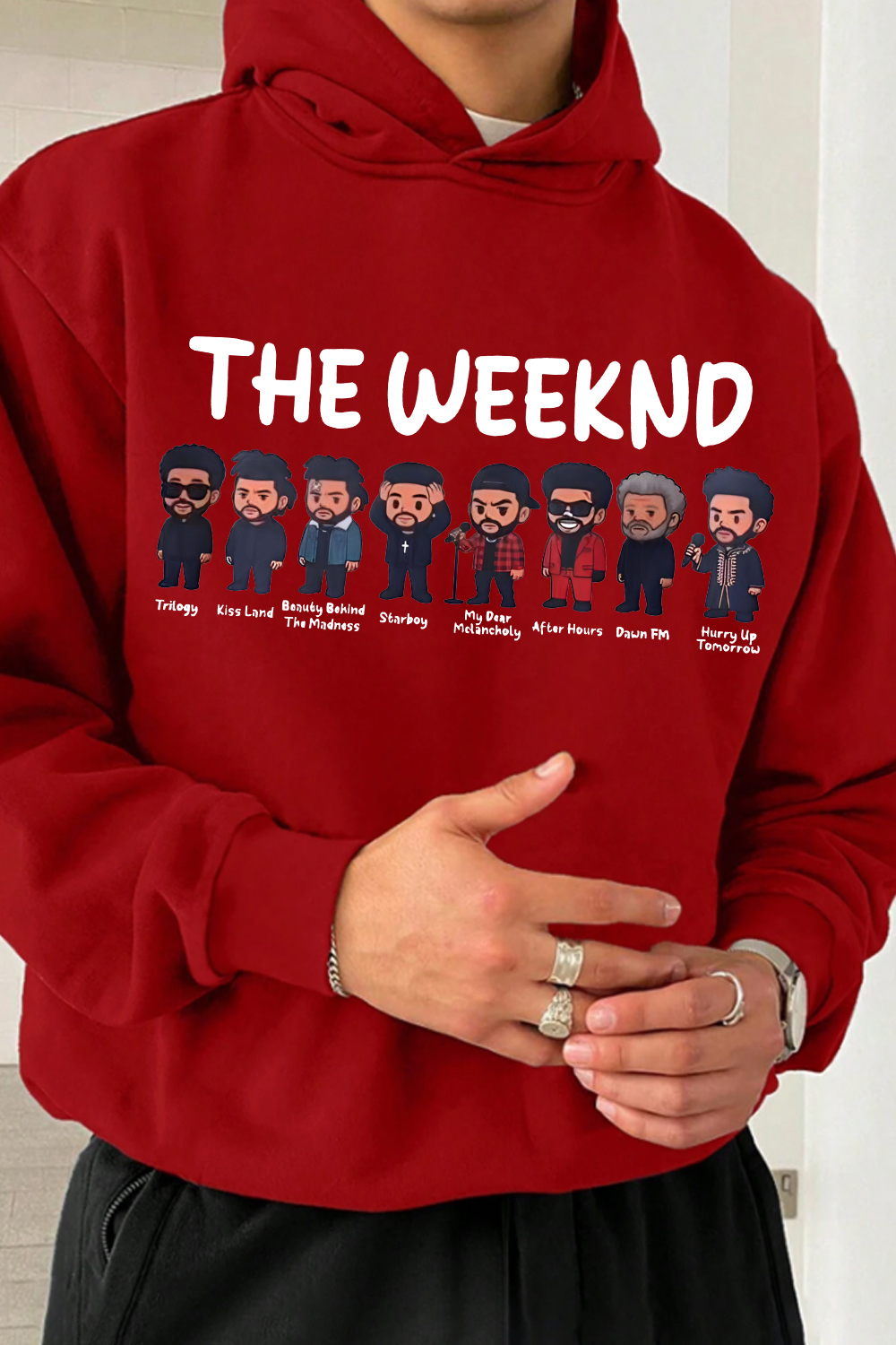 Rock The Weeknd men hoodie and shine brighter