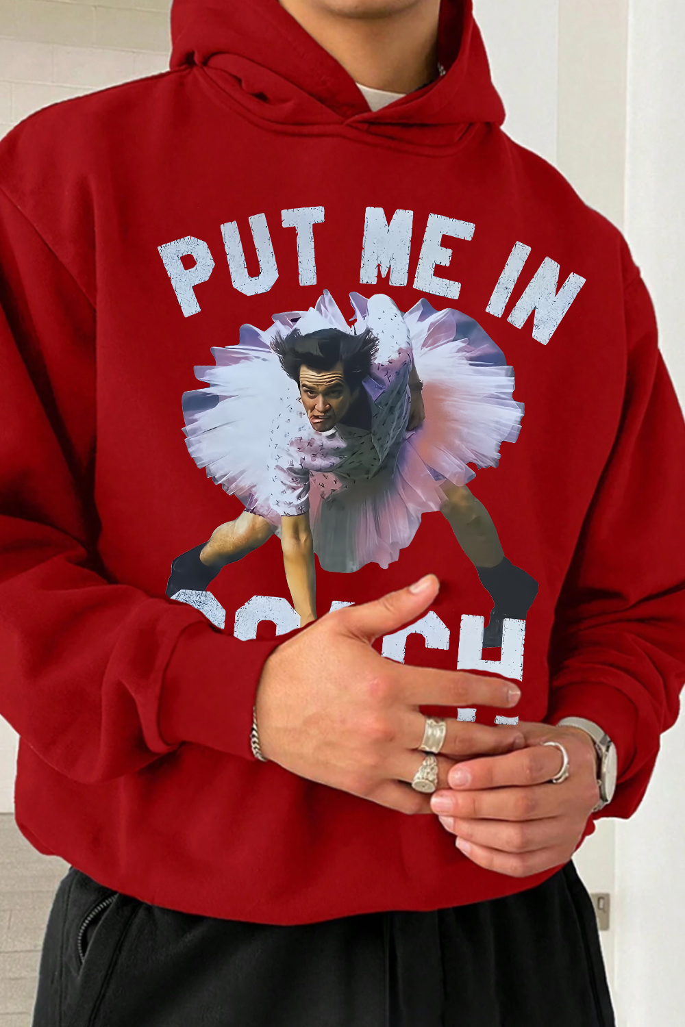 Ace Ventura Put Me In Coach Jim Carrey Funny Hoodie For Men