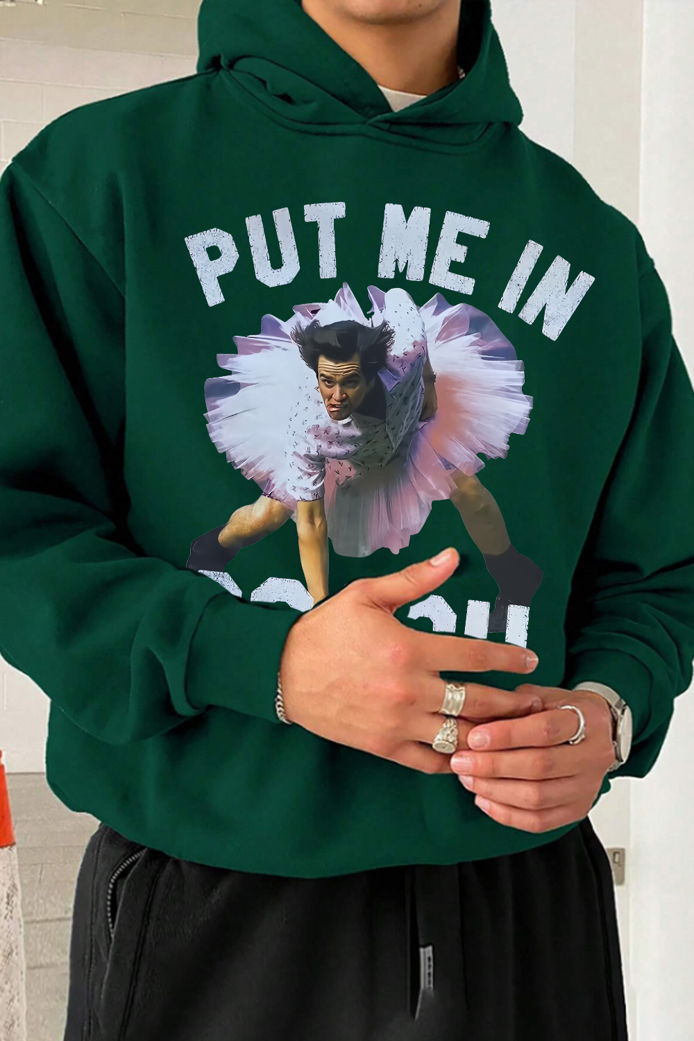 Ace Ventura Put Me In Coach Jim Carrey Funny Hoodie For Men