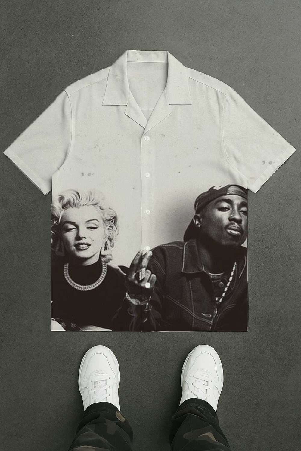 tupac personalized retro short-sleeved shirt