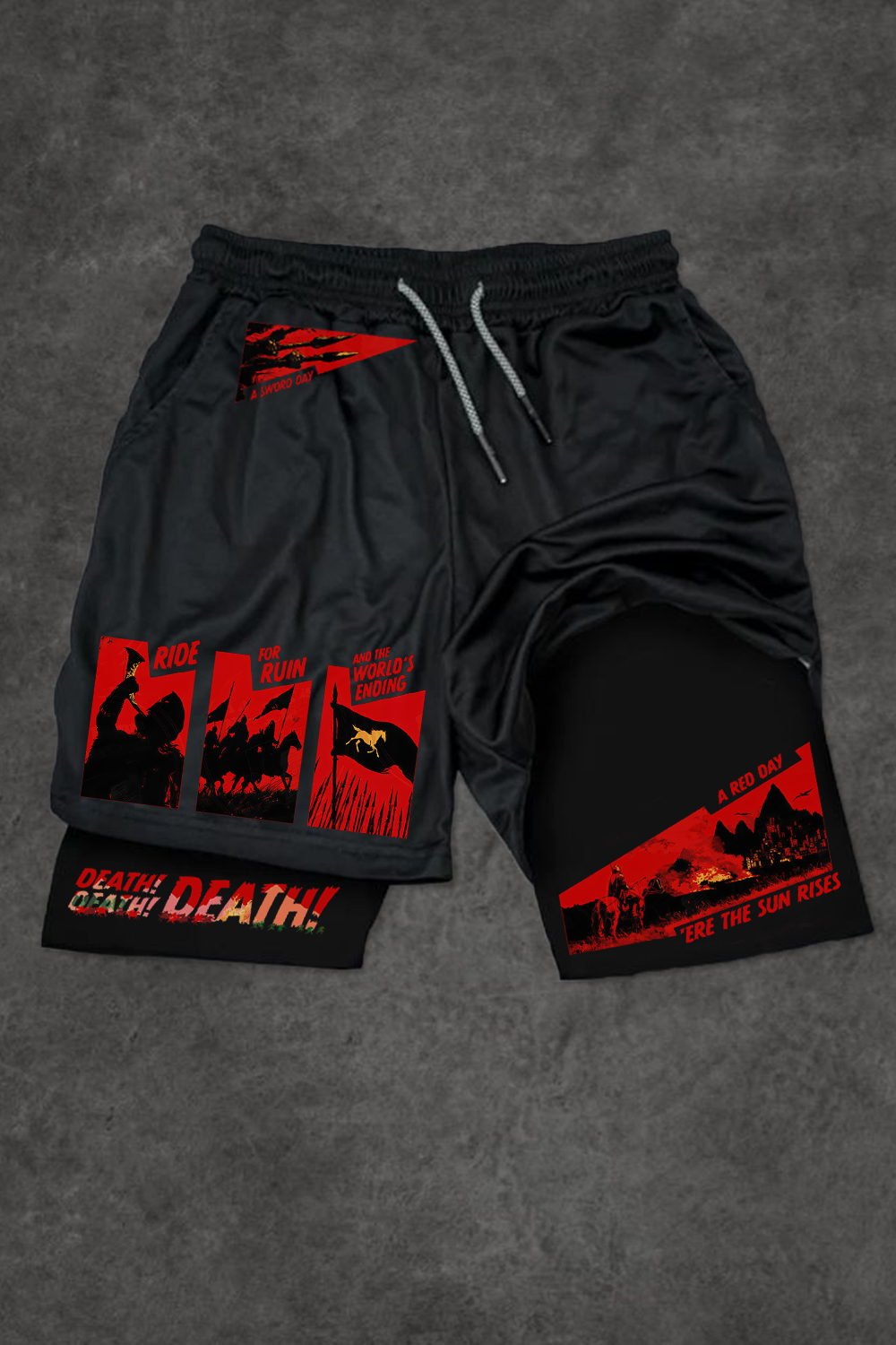 Lord of the Rings-Cycling Print casual shorts