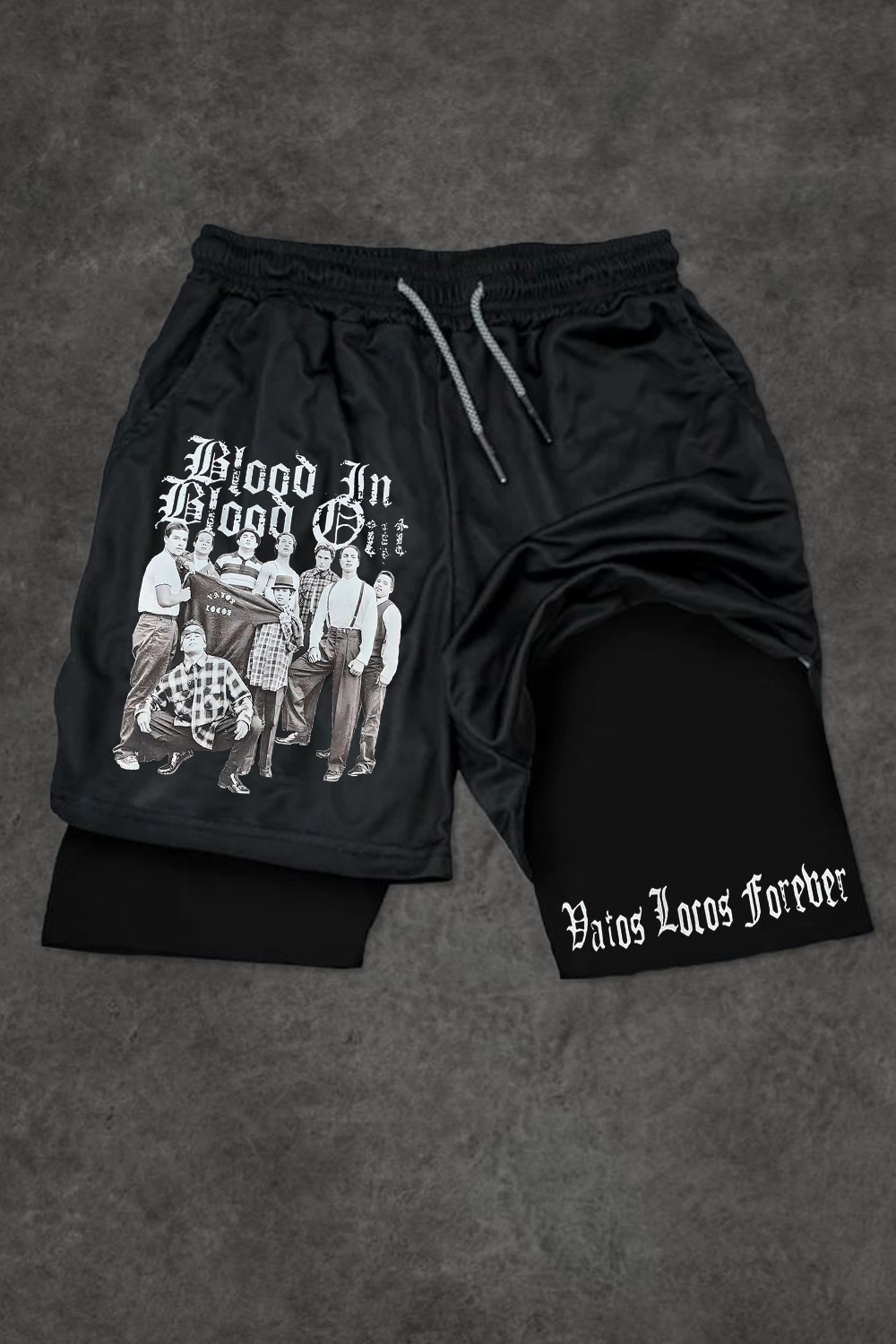 Blood in, blood outprinted shorts