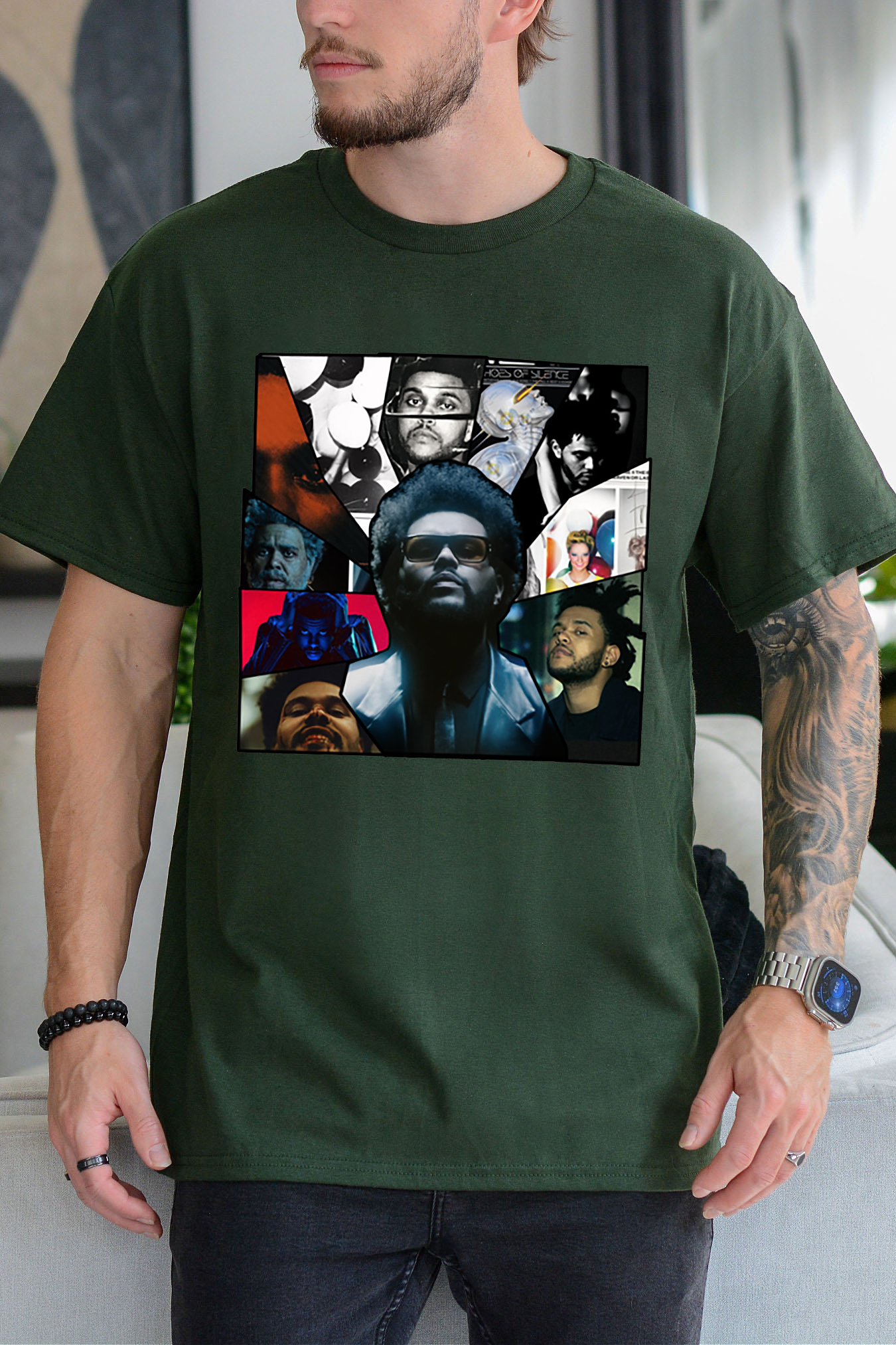 Vintage The Weeknd Portrait Men T Shirt