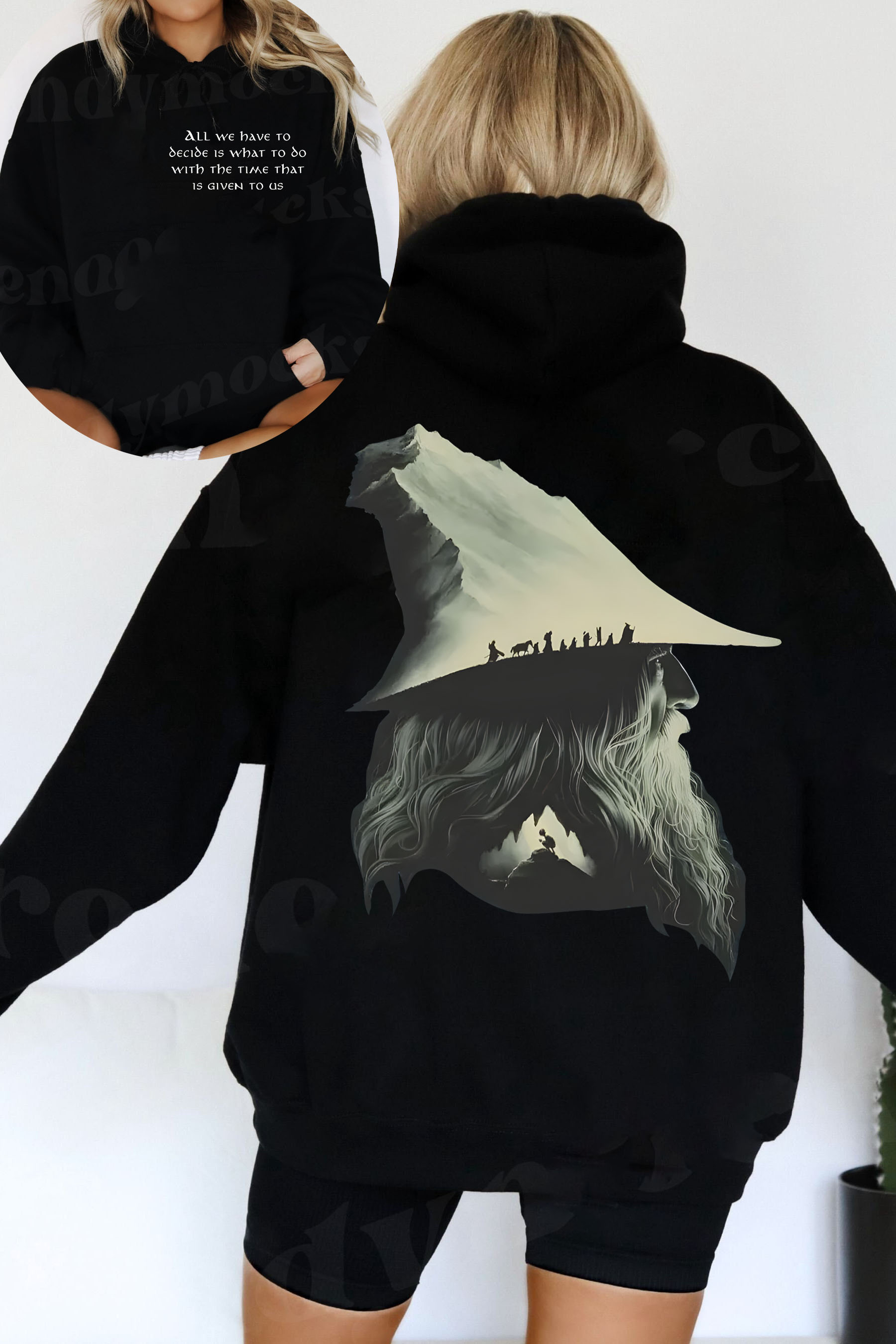 Gandalf LOTR Quotes All We Have To Decide Is What To Do Vintage 2 Sides  For Women