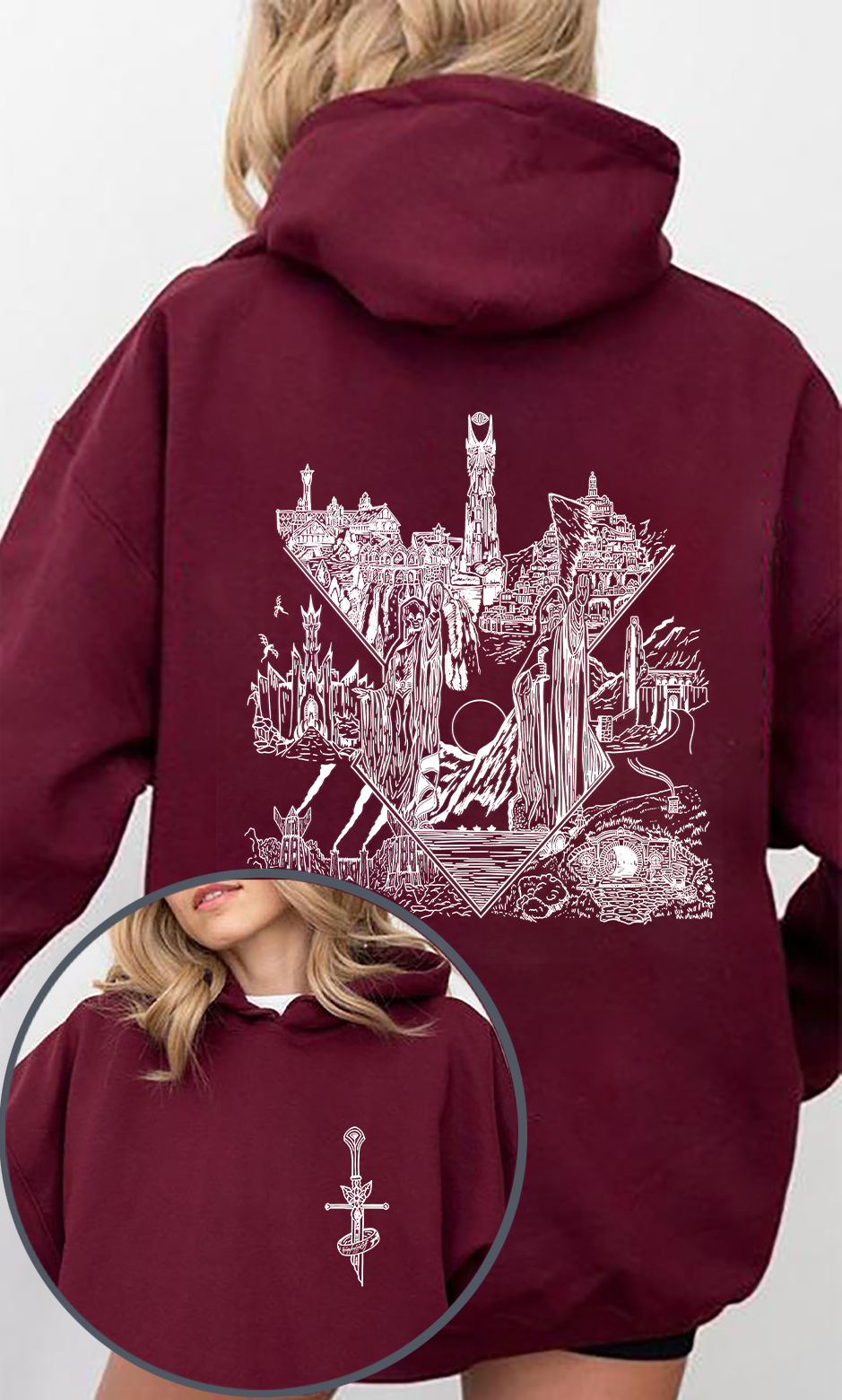 LOTR Middle Earth Inspired Hoodies For Women