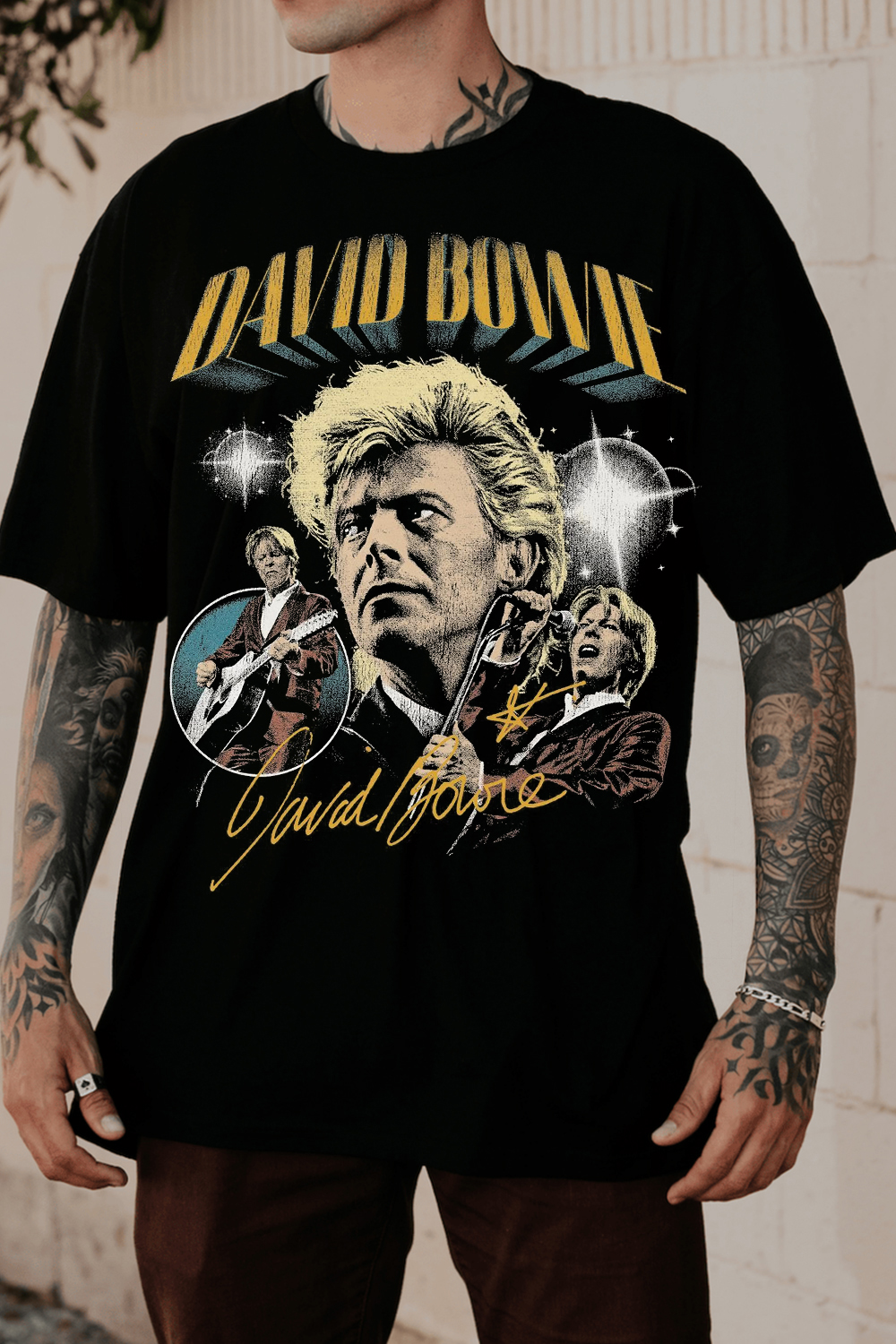 David Bowie Vintage-Print T-Shirt