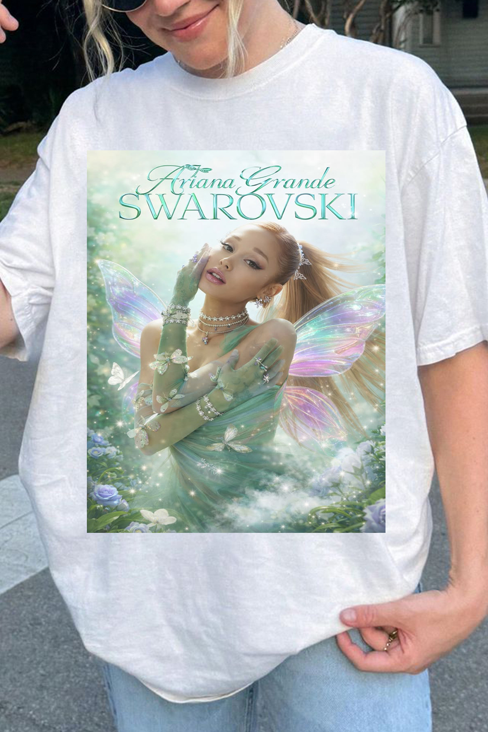 Ariana Grande Aesthetic Fairy Vibes ✨ Swarovski Green Fantasy Tee