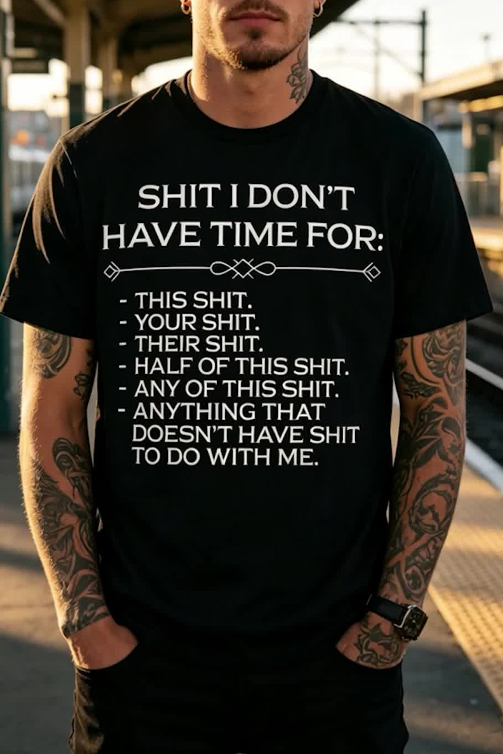 Color-Block Letter Slogan Shirt