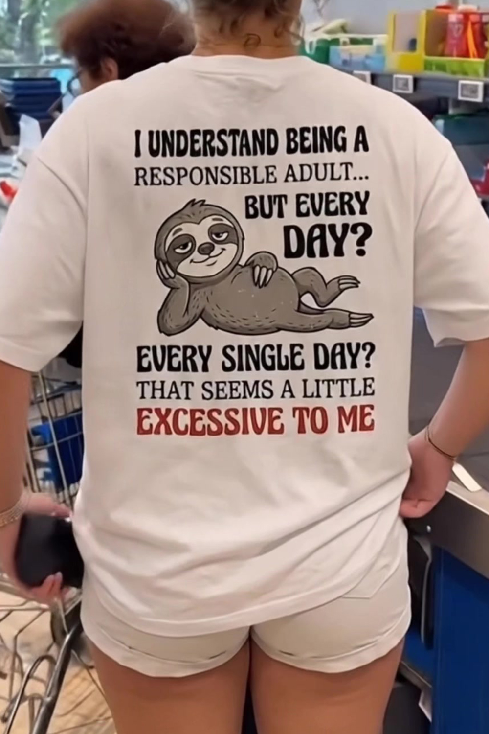 Cartoon Slogan Tee