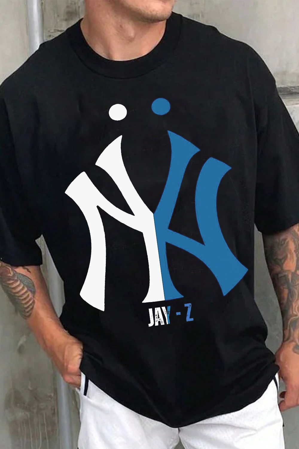 Jay-Z Split Color Logo Shirt