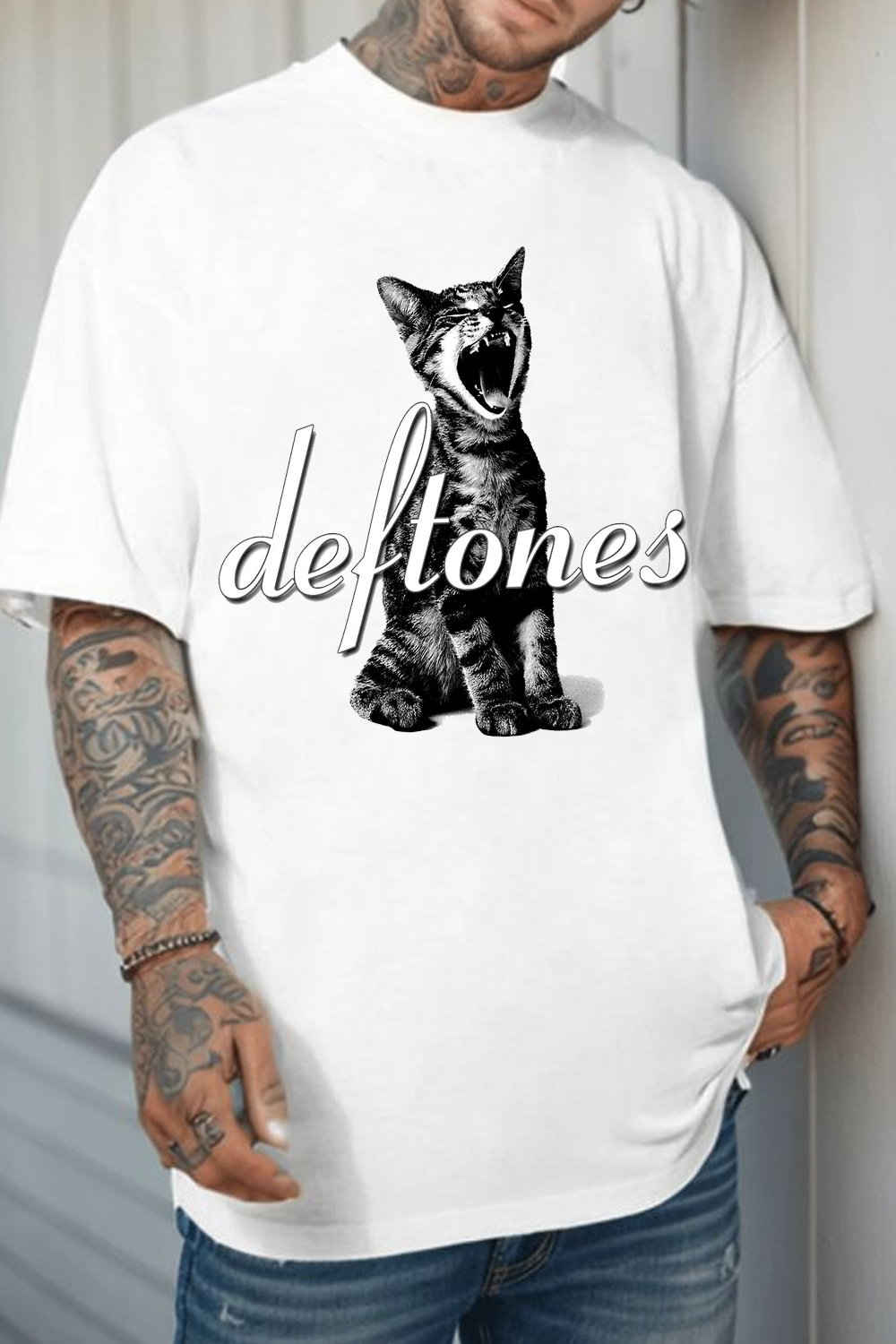 Deftones Cat Men's Short-Sleeved T-Shirt