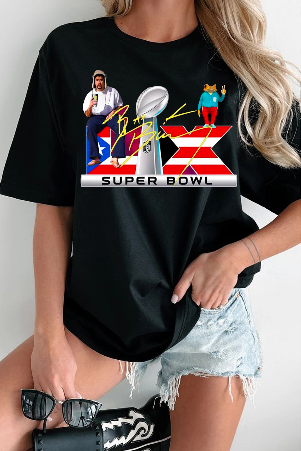Badbunny Super Bowl Print T-Shirt