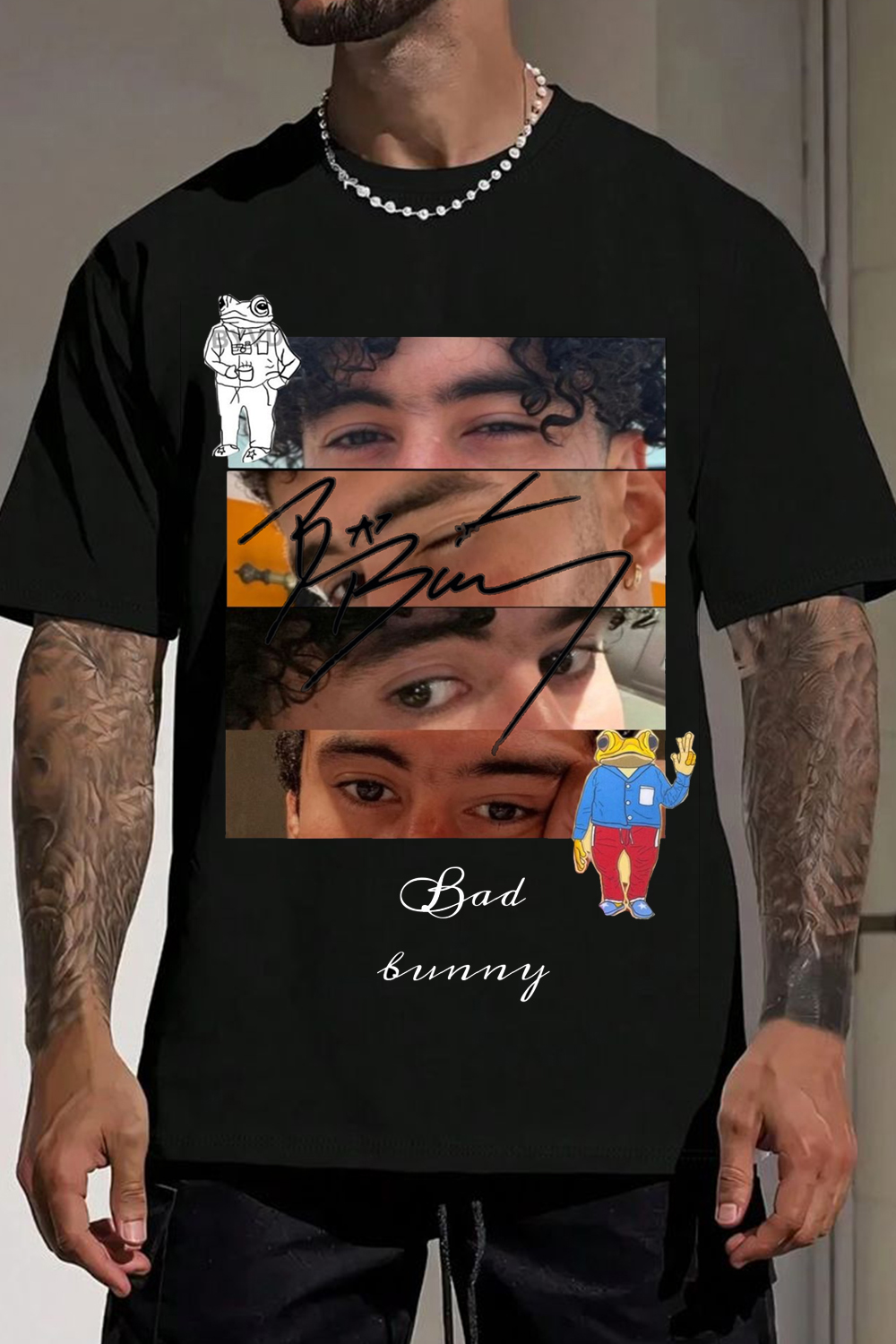 Badbunny Eye Print T-Shirt