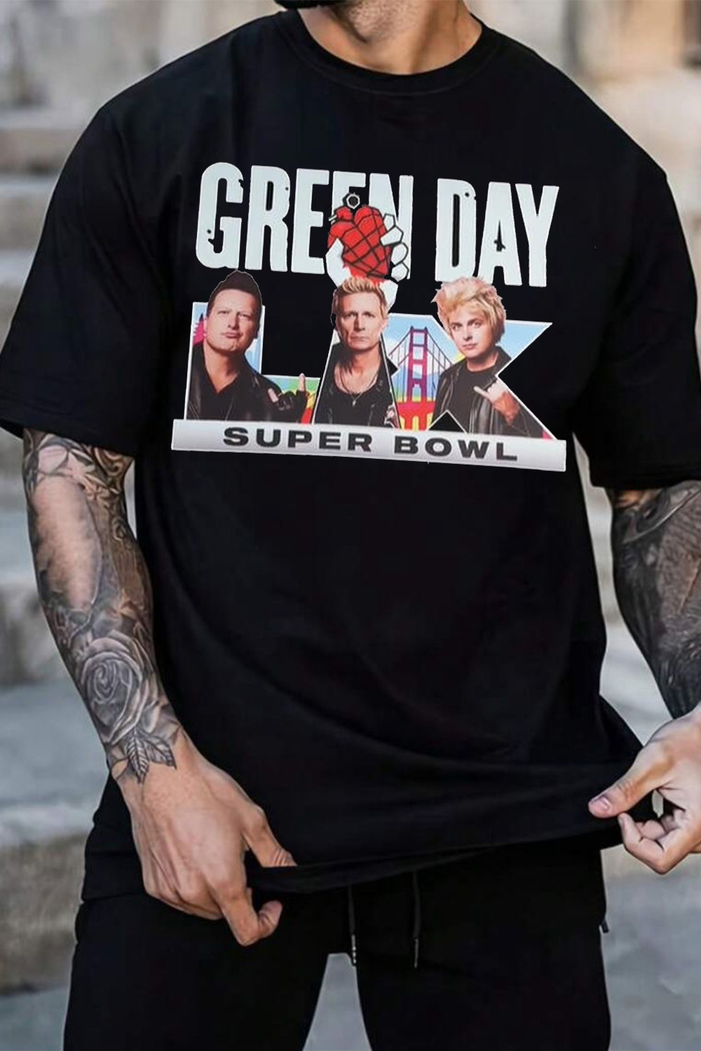 Green Day Superbowl Tee