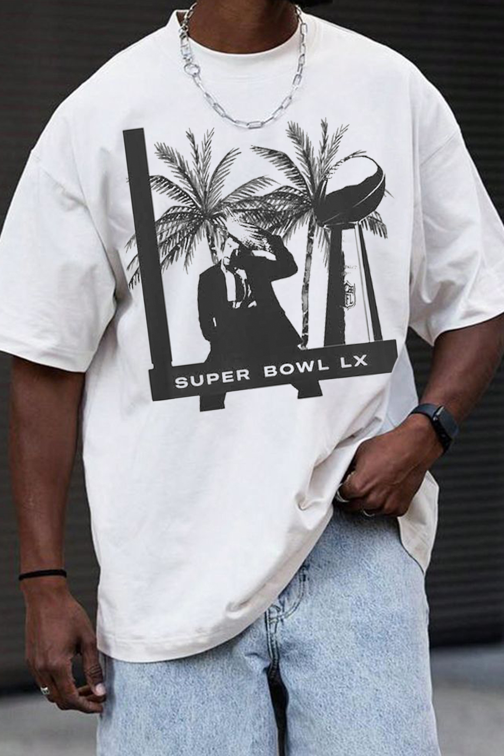 Bad Bunny Short-Sleeved Crew Neck T-Shirt