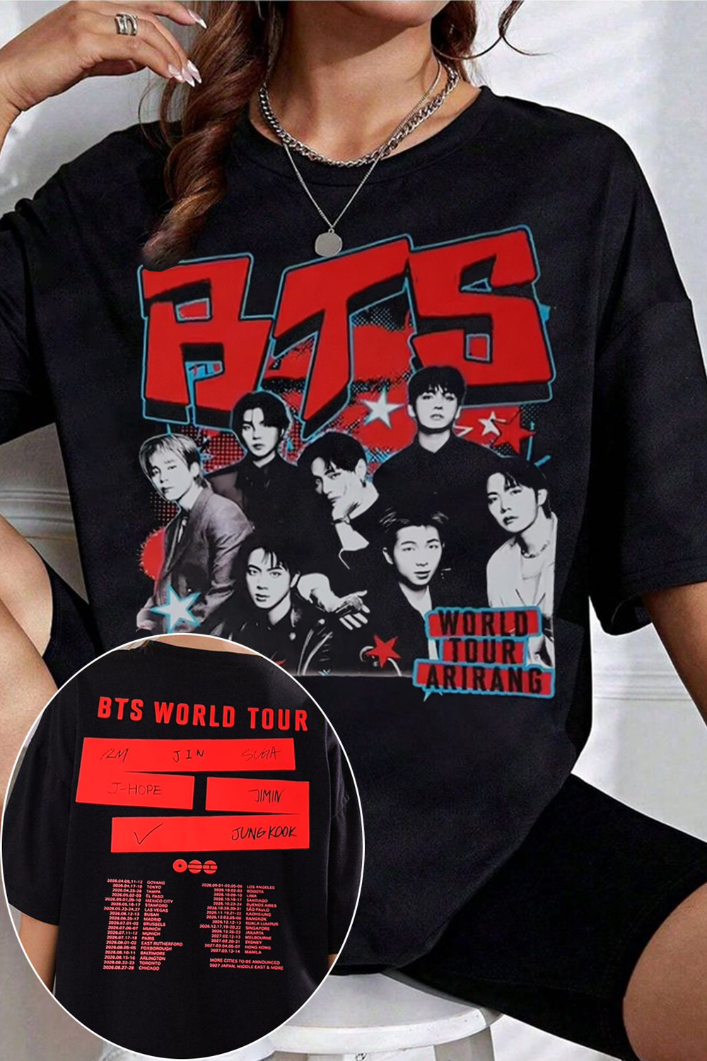 BTS Tour 2-Sided Shirt