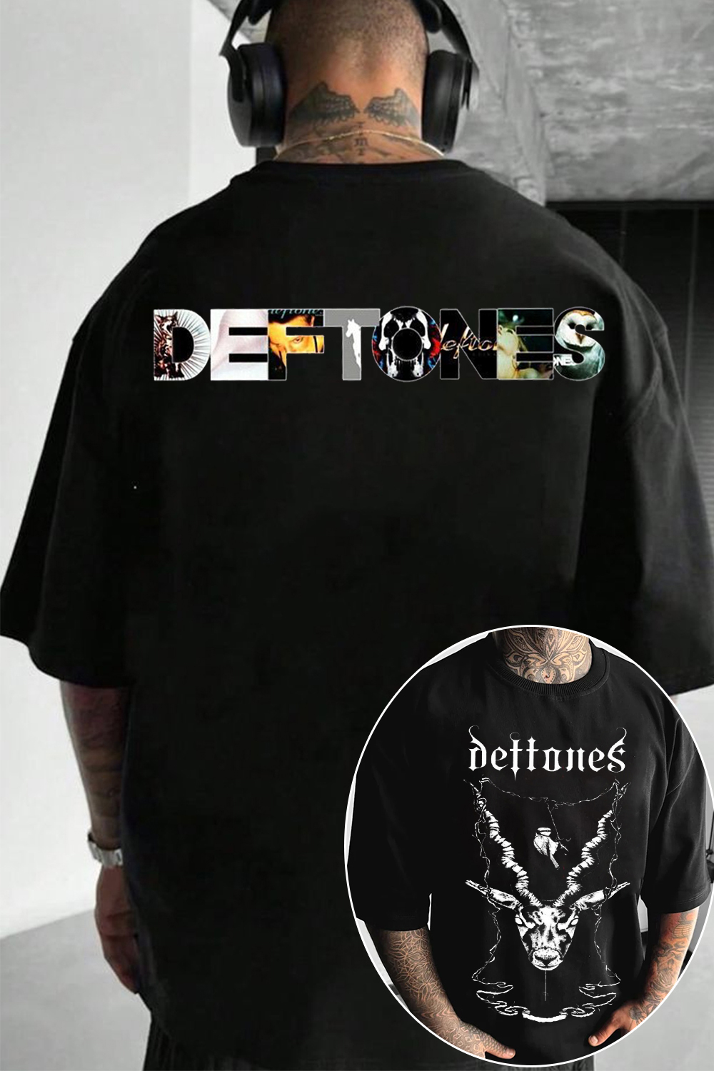 Deftones 2-Side Printed Short-Sleeved T-Shirt