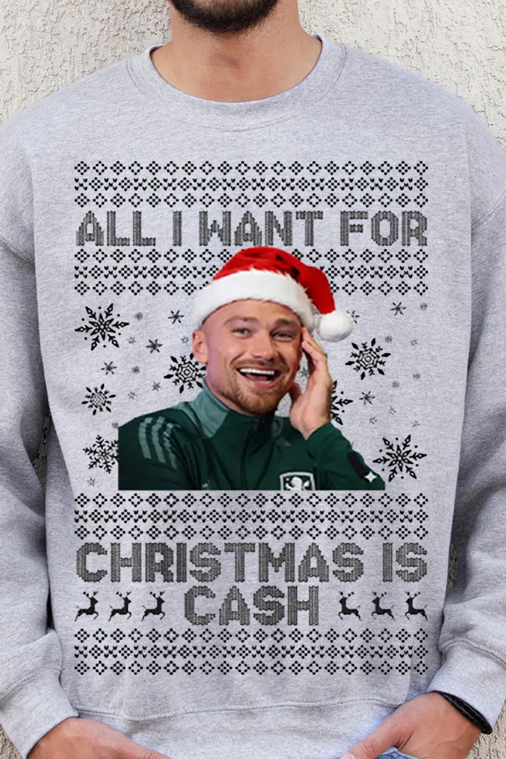 Matt Cash All I Want for Christmas Jumper – Funny Football Xmas Sweatshirt