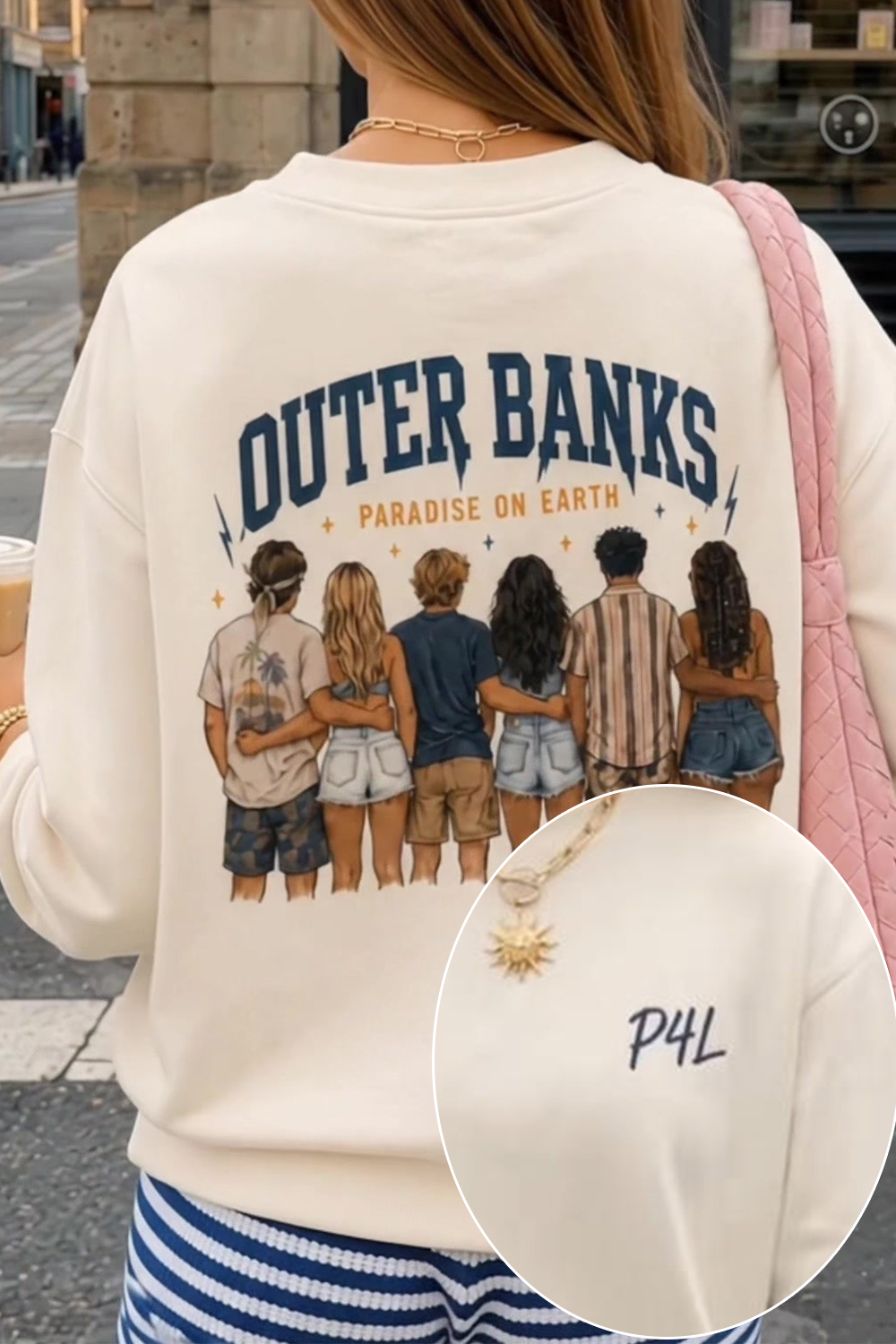 Outer Banks Paradise On Earth Graphic Crewneck Sweatshirt