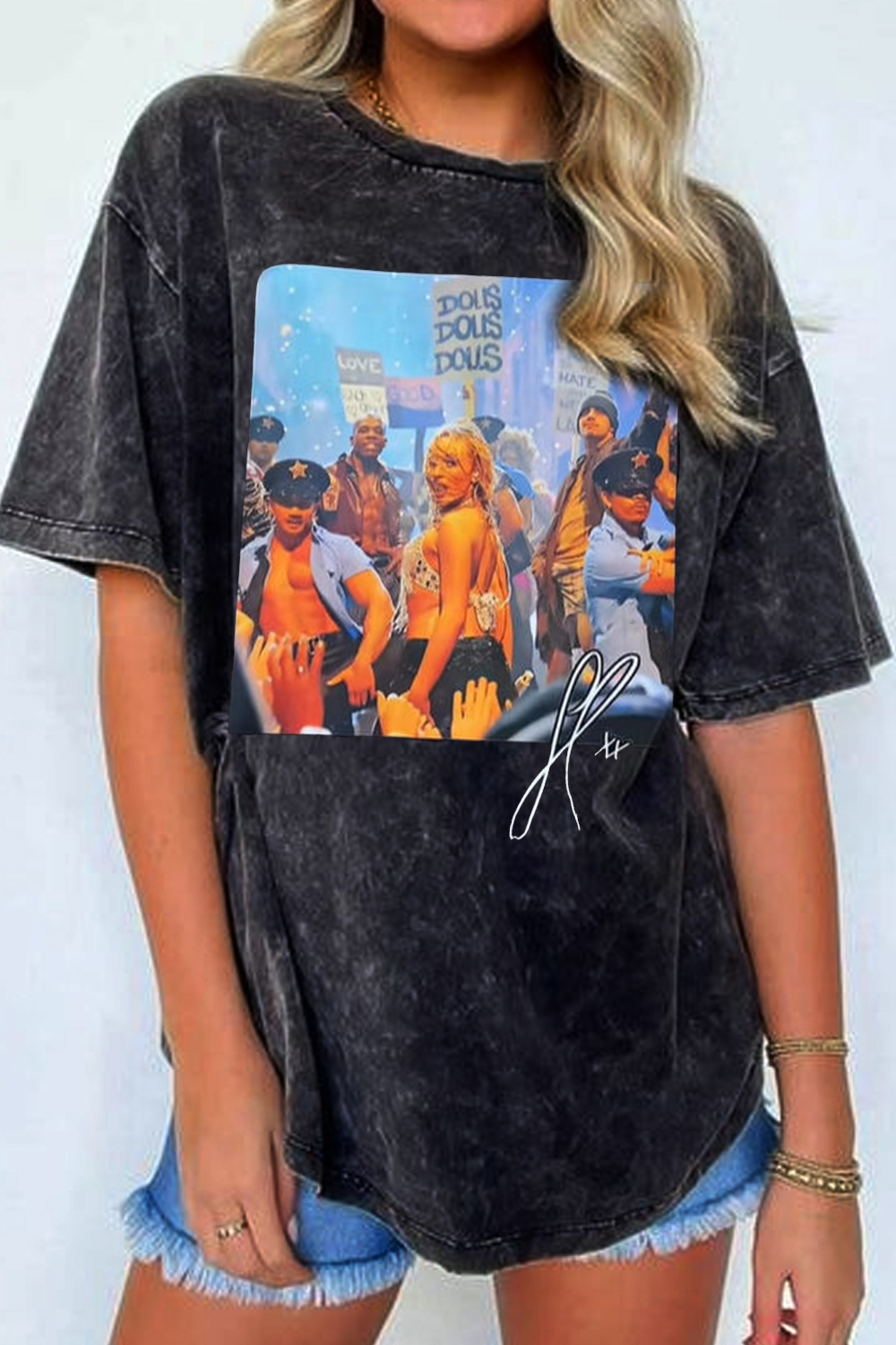 Sabrina Carpenter Washed Cotton Printed T-Shirt