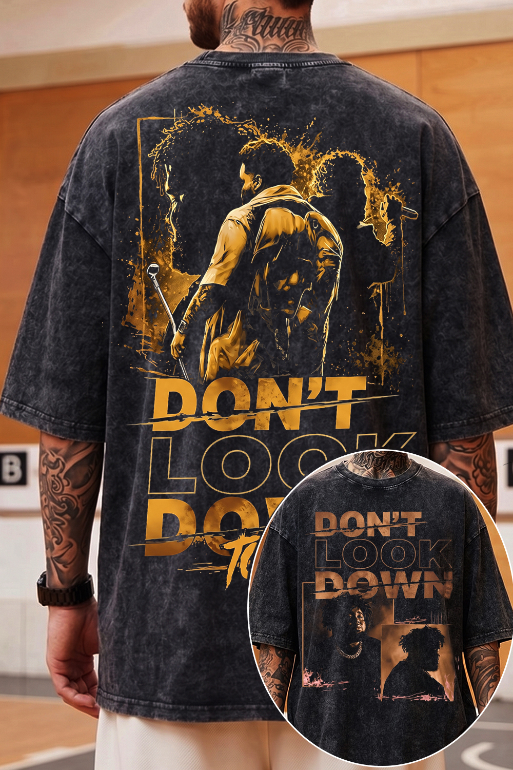 Rodwave Washed Cotton Printed T-Shirt